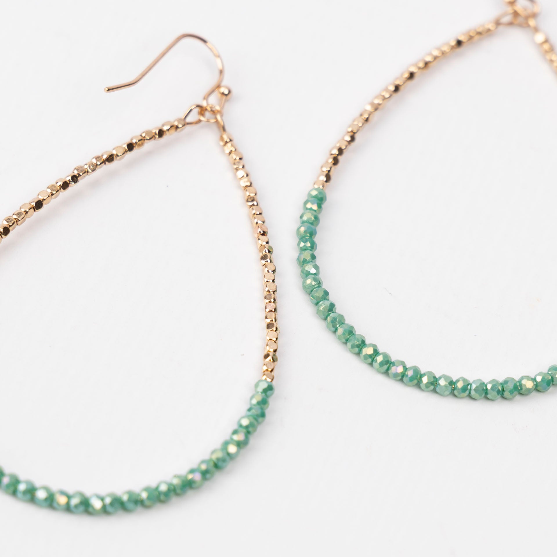 Rhinestone Waterdrop Hoop Earrings