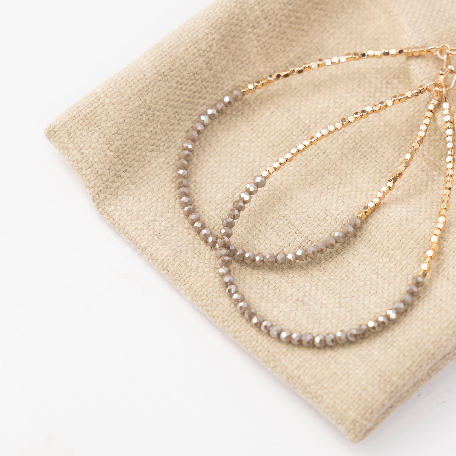 Rhinestone Waterdrop Hoop Earrings