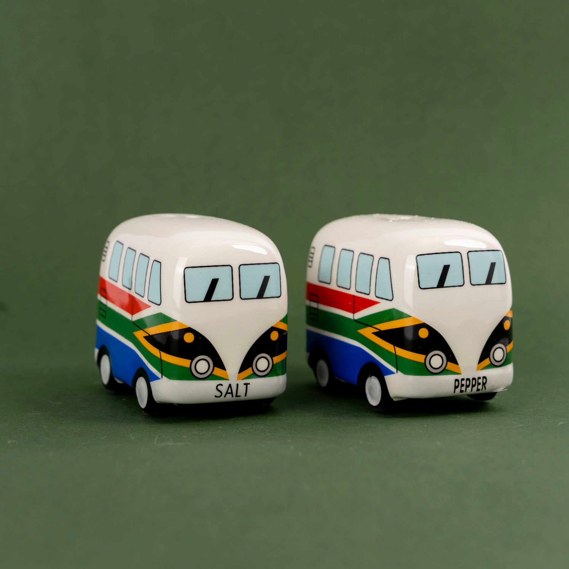 Taxi Salt & Pepper Shaker Set in Wooden Box