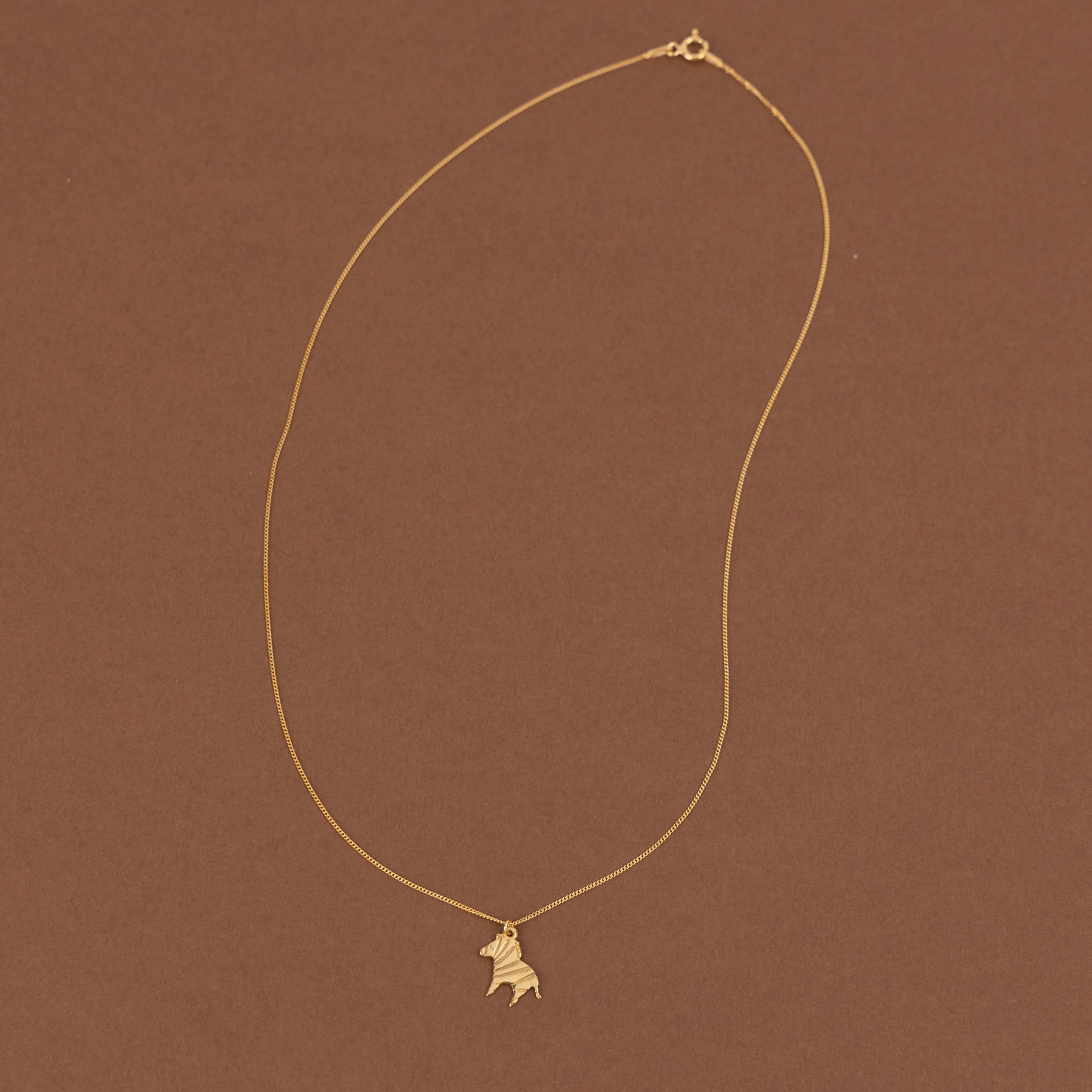 Zebra Necklace (sterling silver or gold-dipped)