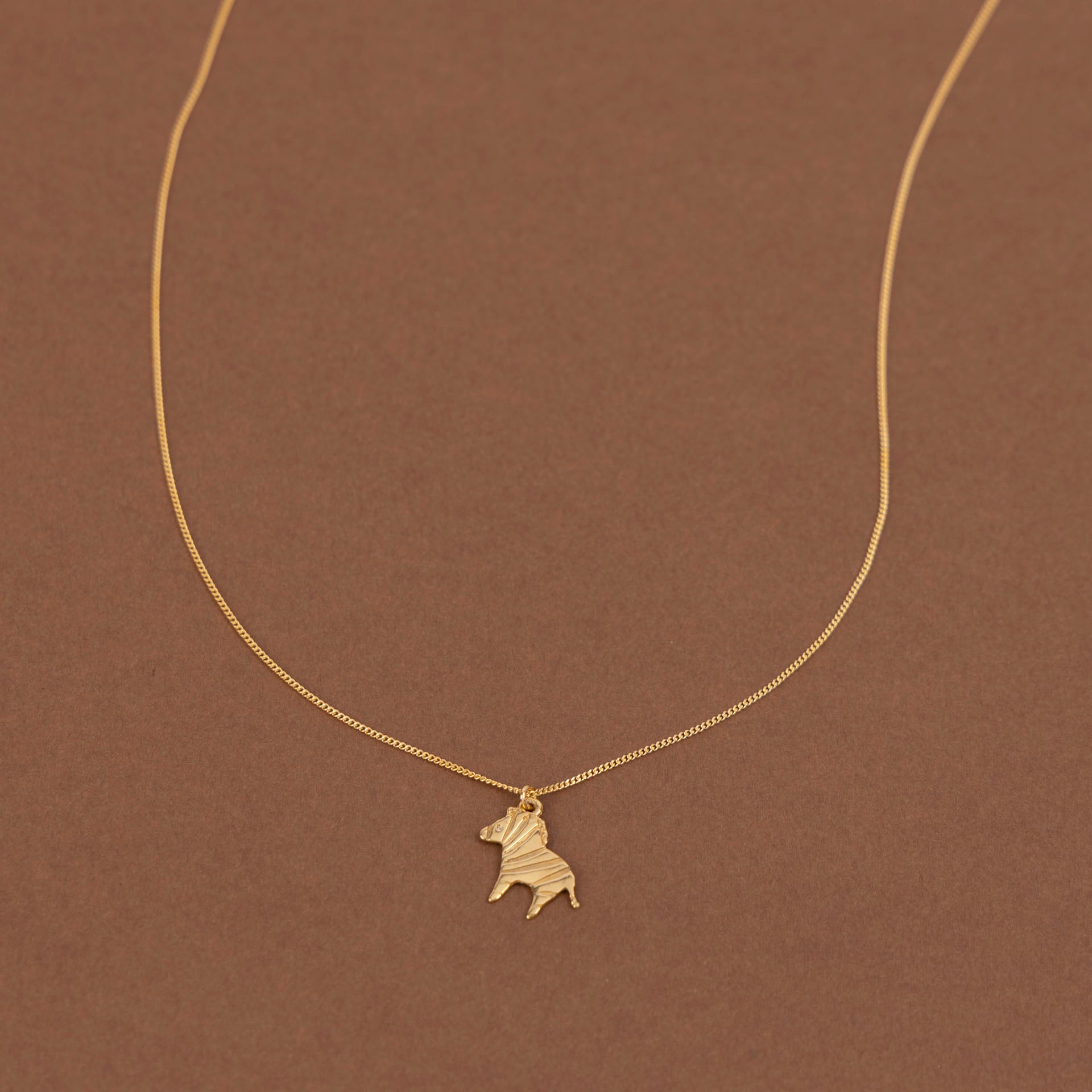 Zebra Necklace (sterling silver or gold-dipped)