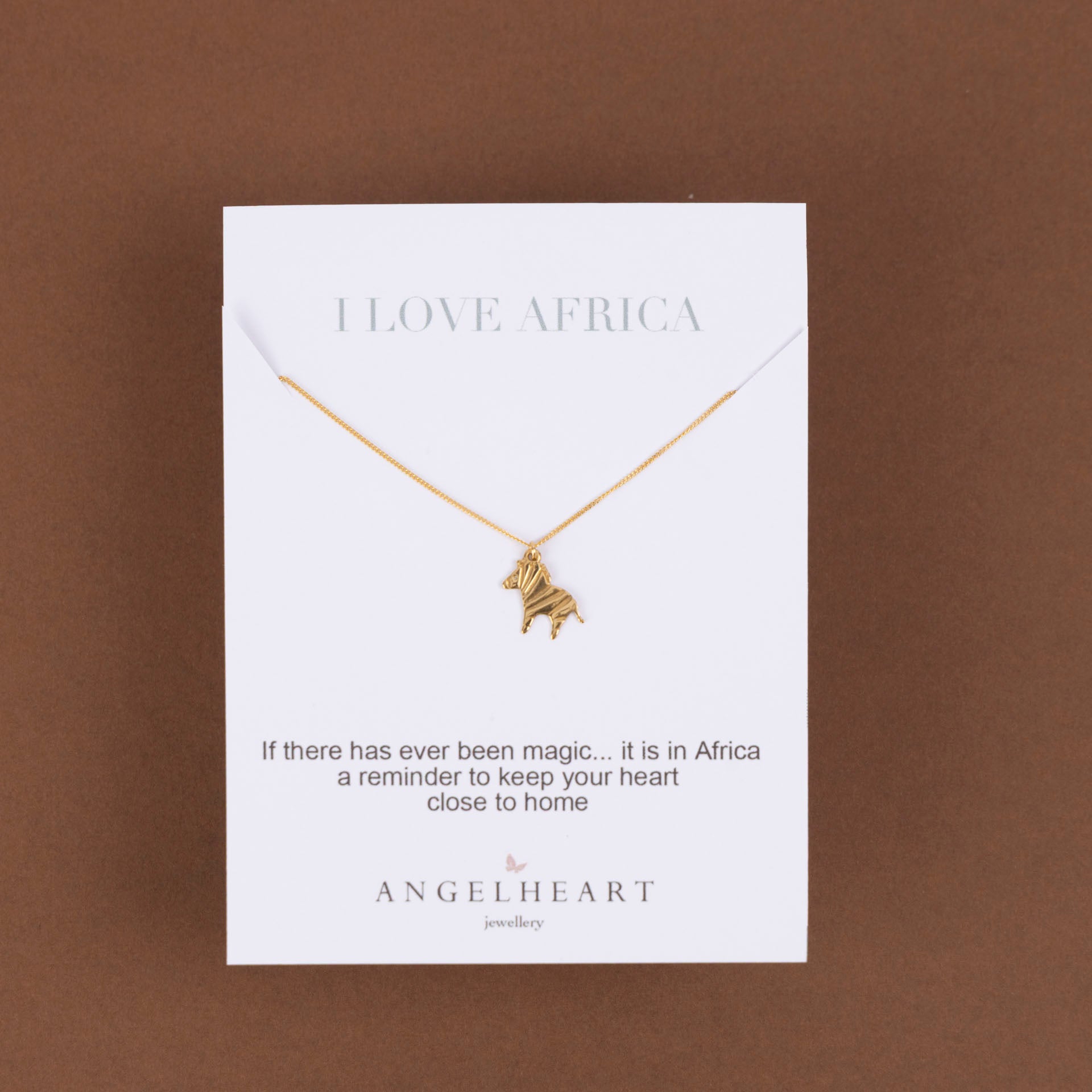 Zebra Necklace (sterling silver or gold-dipped)