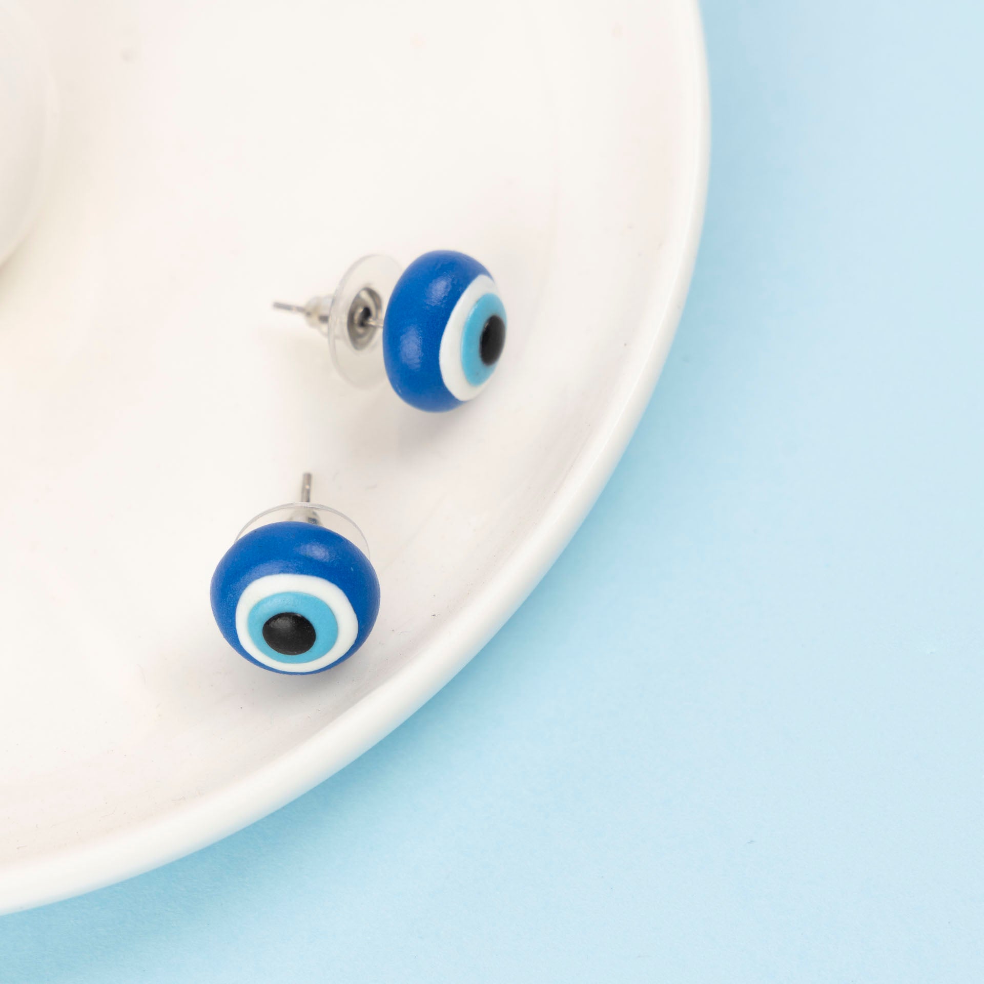 Evil Eye Polymer Clay Earrings