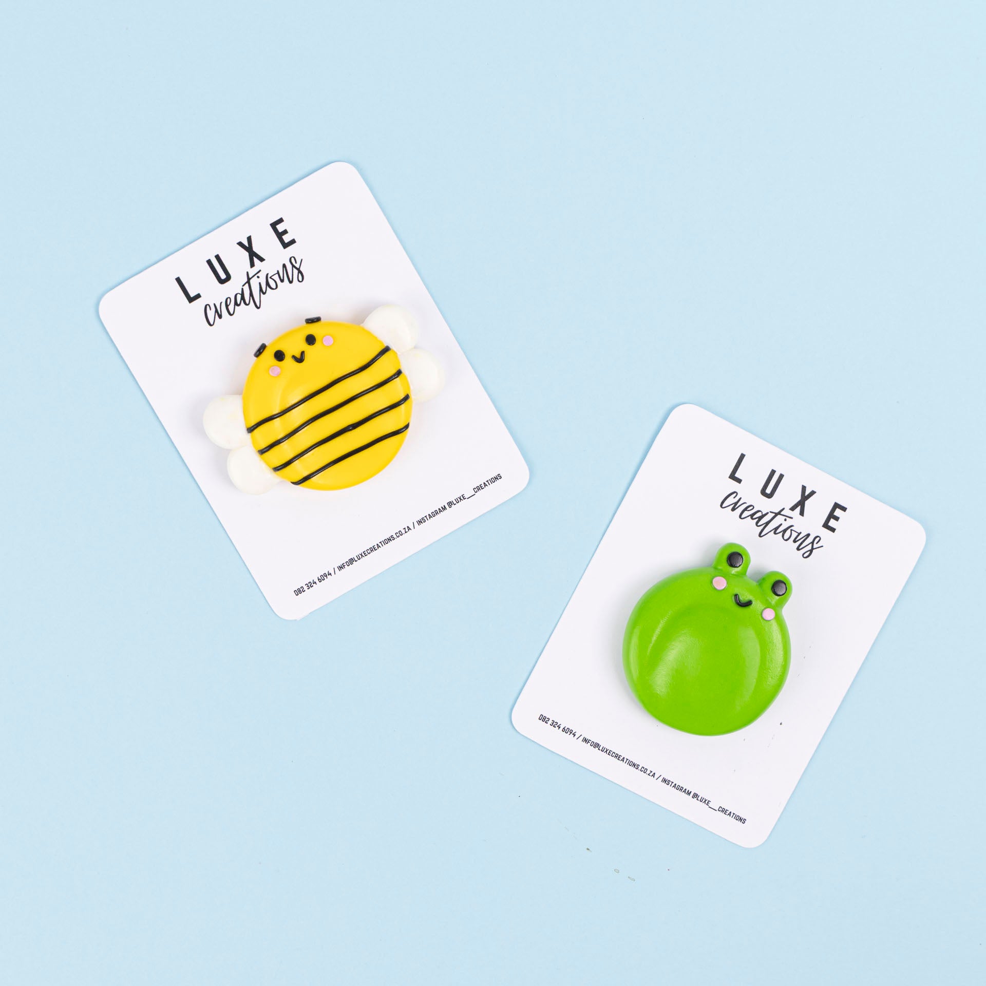 Polymer Clay Worry Stones (Frog and Bee Designs)