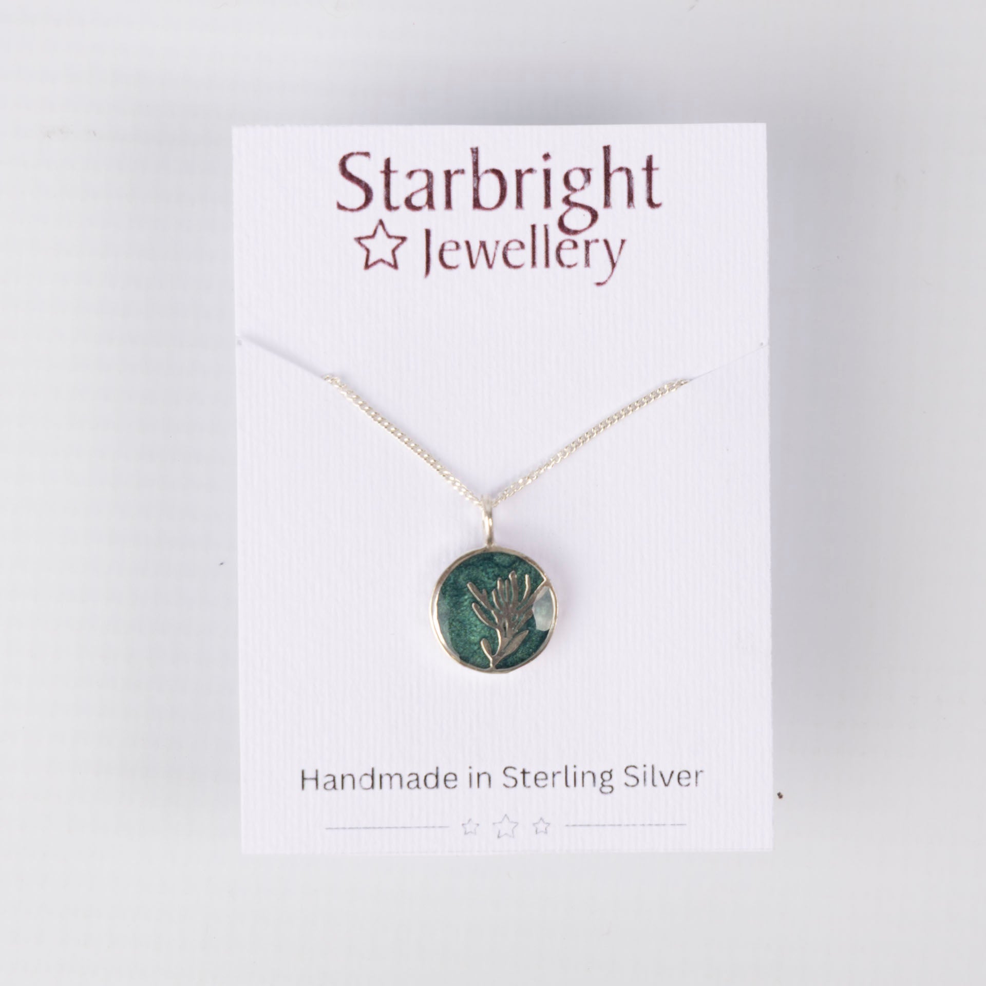 Sterling Silver and Resin Fynbos Pendant