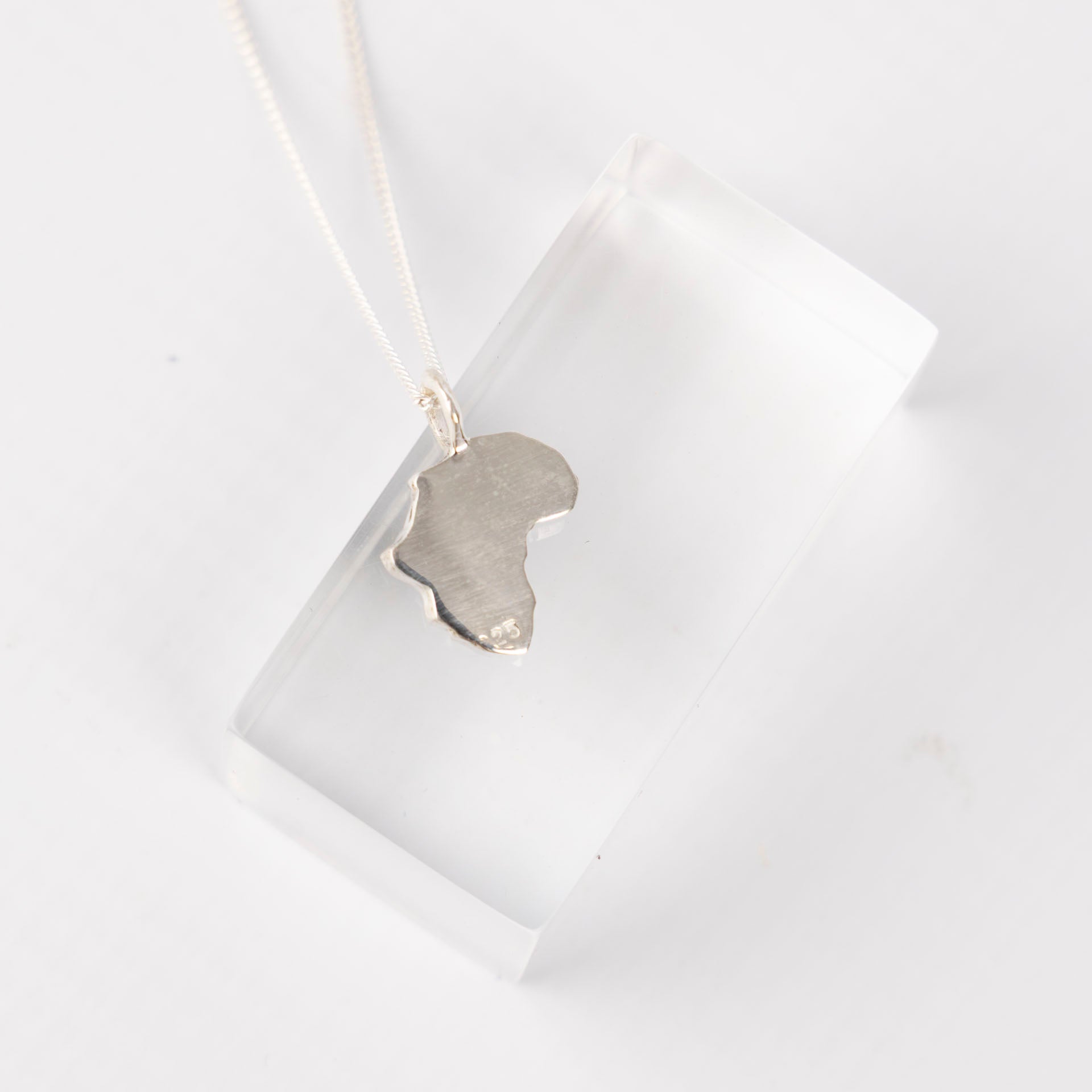 Sterling Silver and Resin Africa Pendant