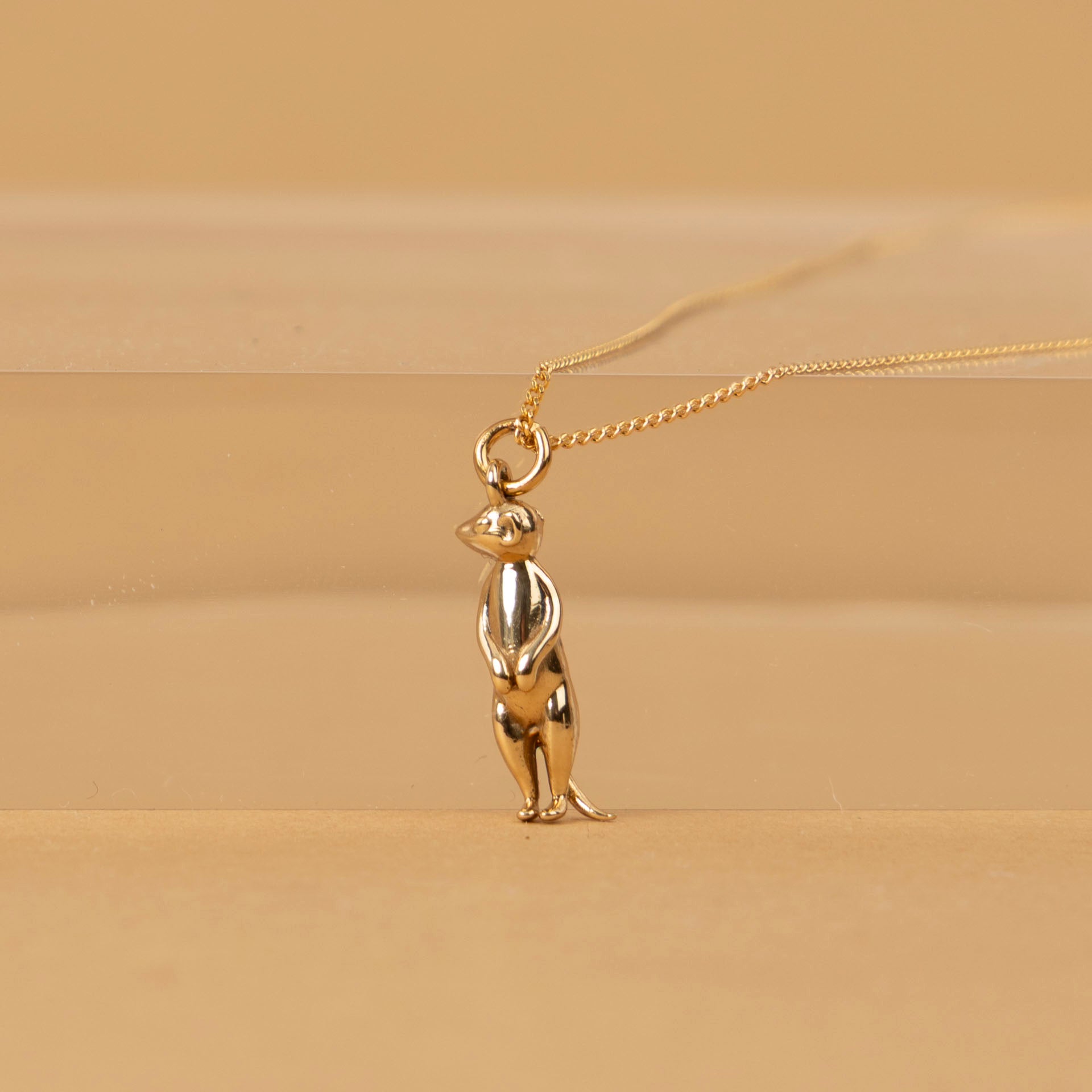 Meerkat Necklace (sterling silver or gold-dipped)