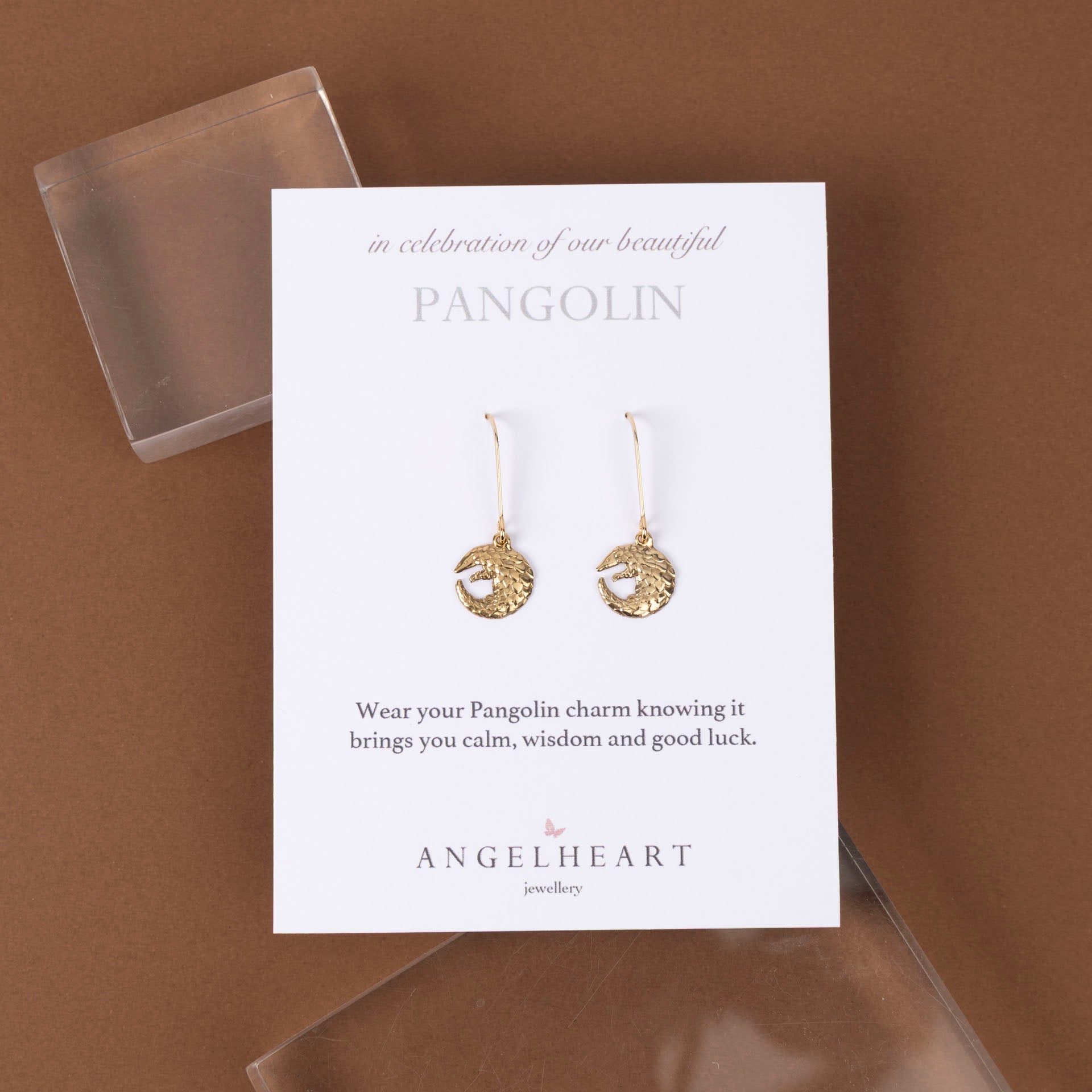 Pangolin Earrings (sterling silver or gold-dipped)