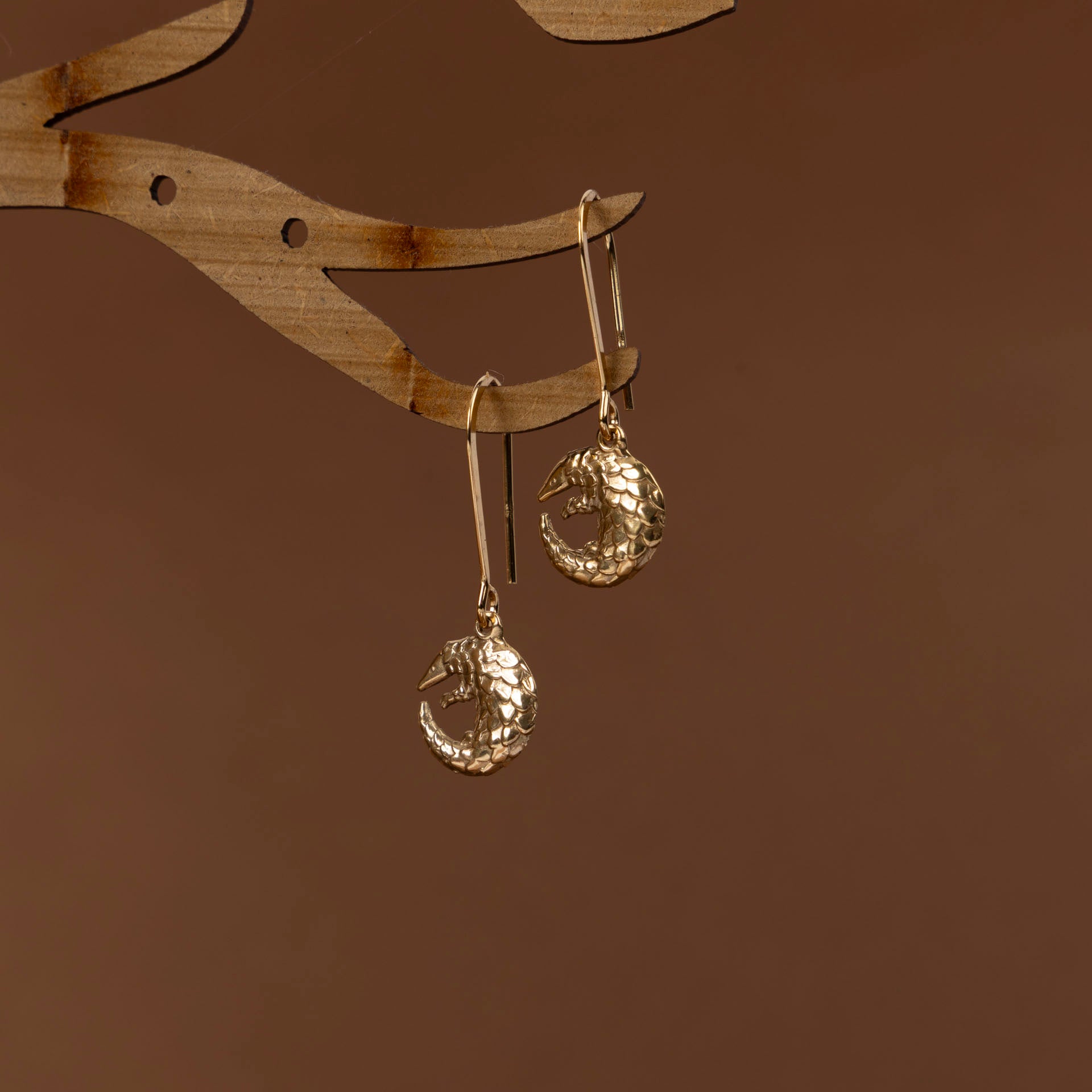 Pangolin Earrings (sterling silver or gold-dipped)