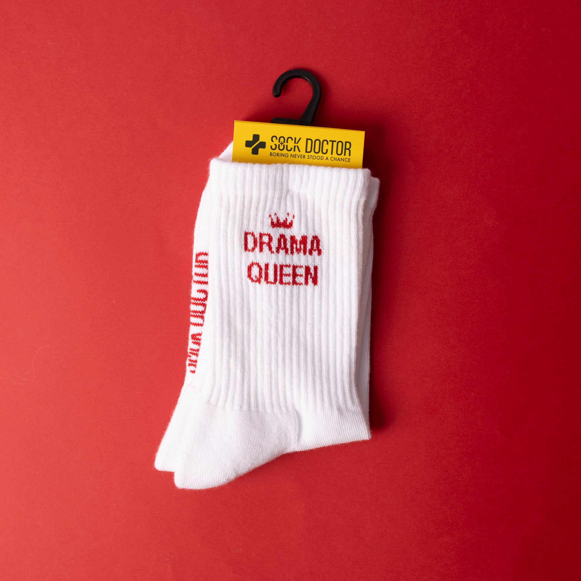 "Drama Queen" Ladies' Ribbed Cotton Socks