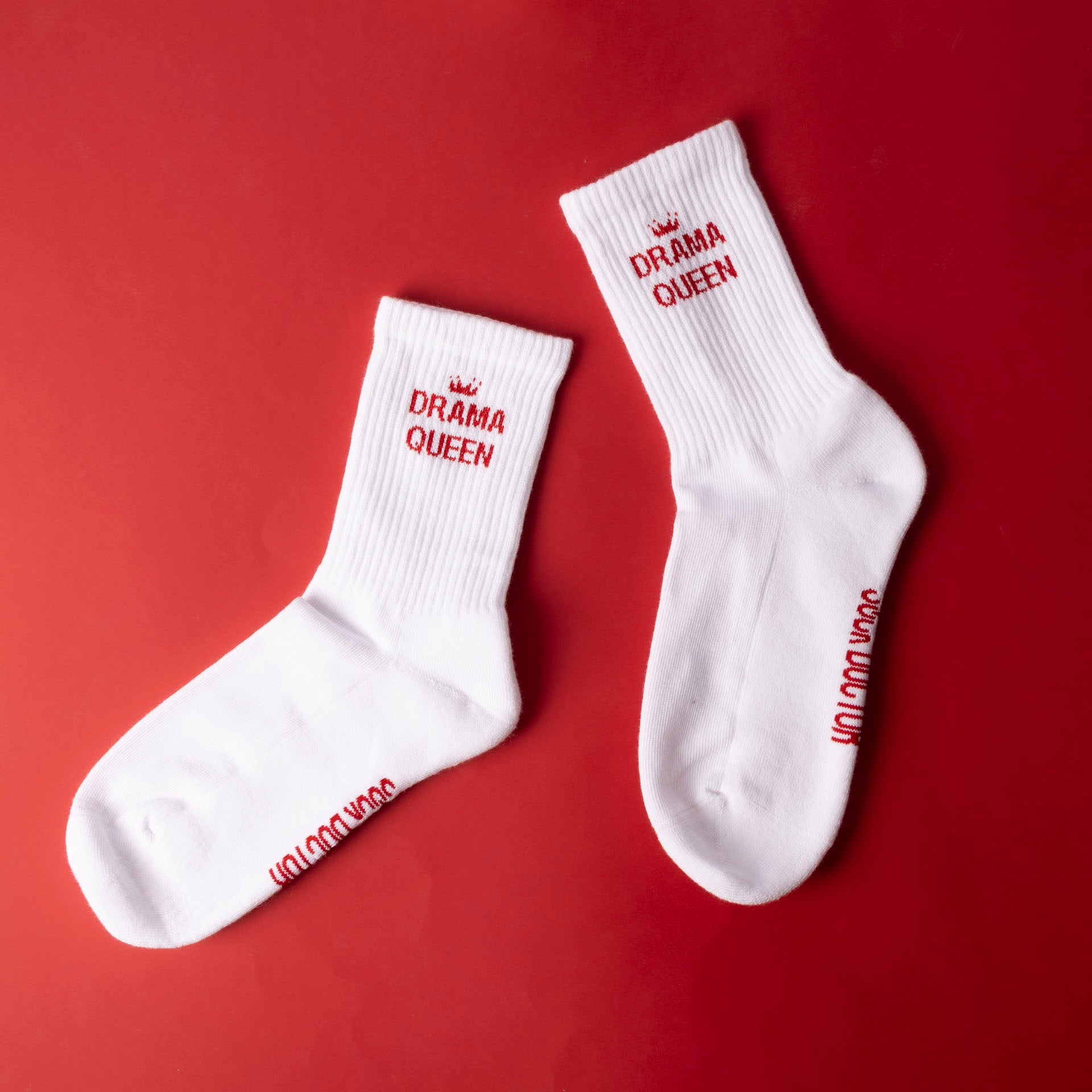 "Drama Queen" Ladies' Ribbed Cotton Socks