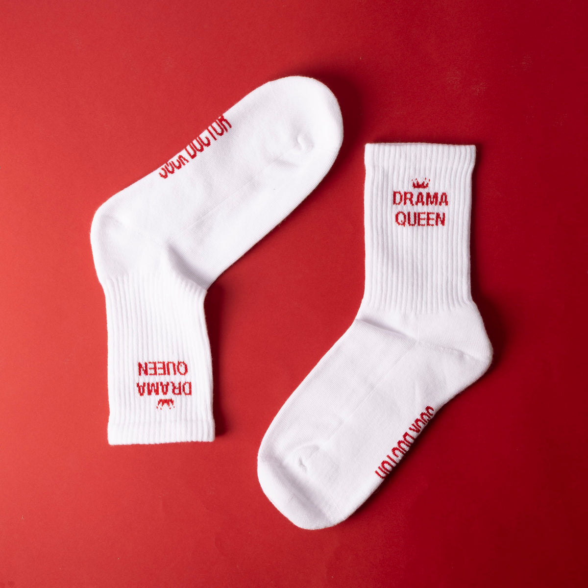 "Drama Queen" Ladies' Ribbed Cotton Socks