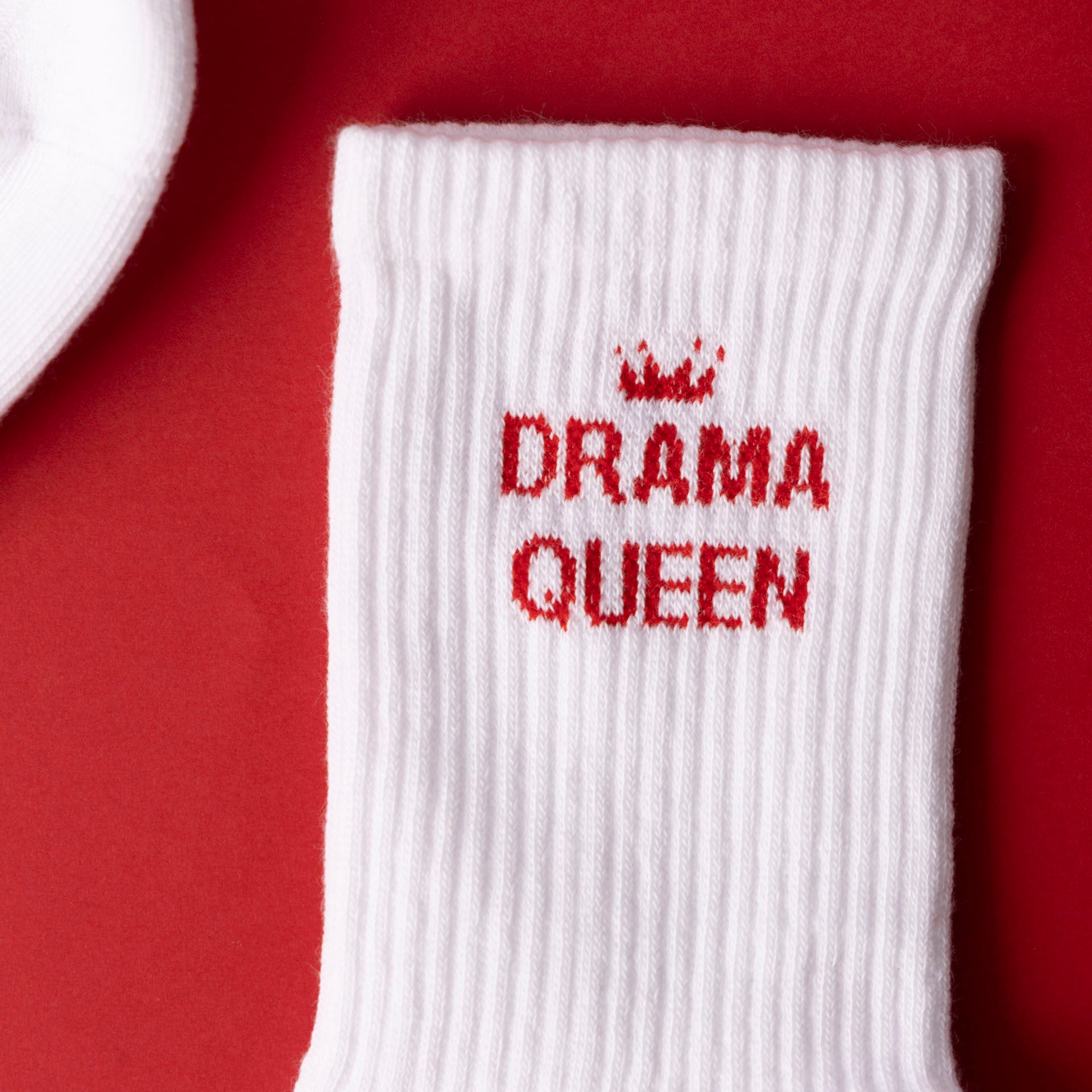 "Drama Queen" Ladies' Ribbed Cotton Socks