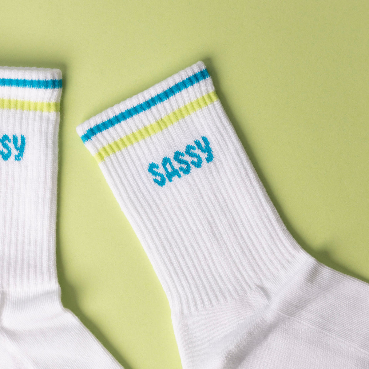 "Sassy" Ladies' Ribbed Cotton Socks
