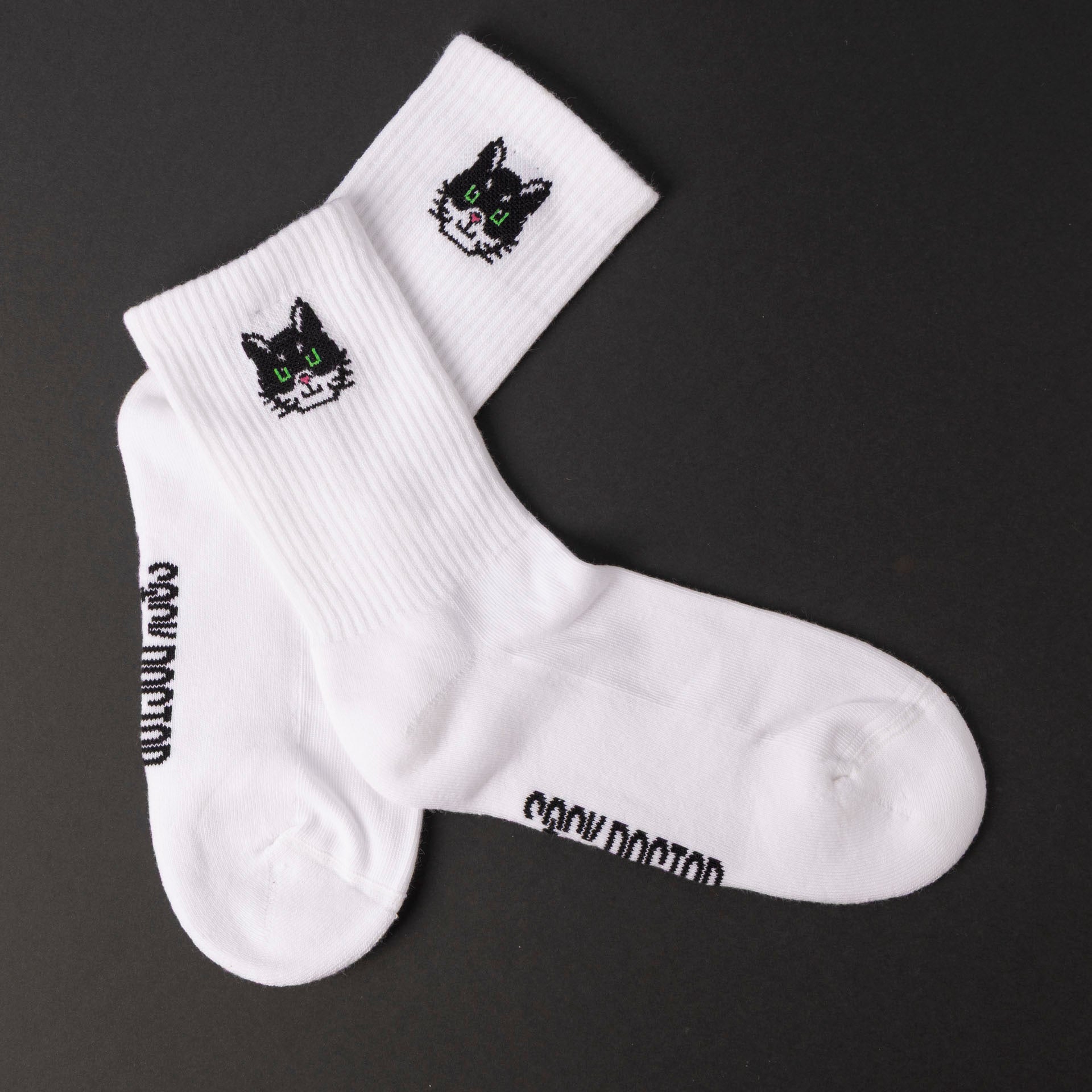 "Kitty Cat" Ladies' Ribbed Cotton Socks