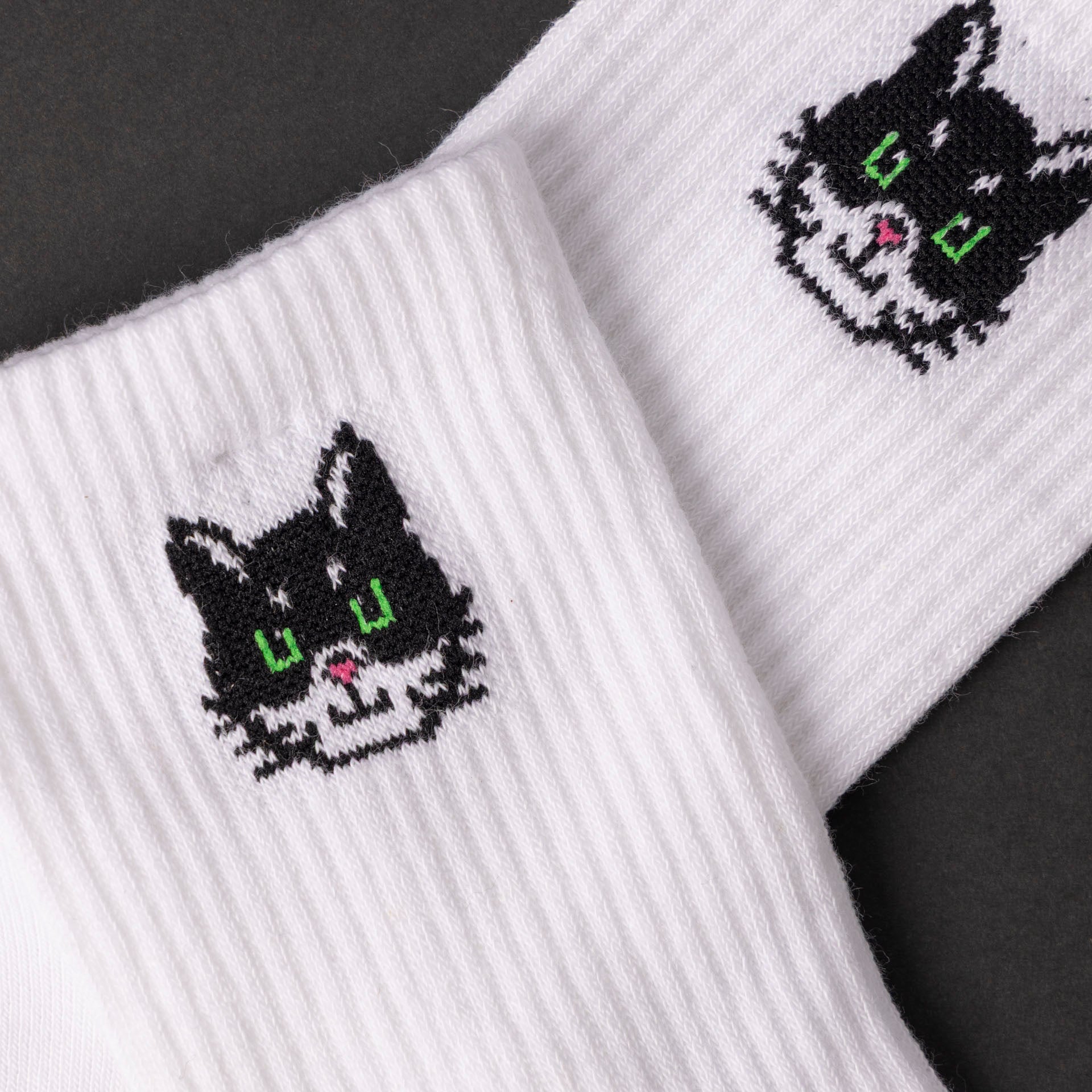 "Kitty Cat" Ladies' Ribbed Cotton Socks