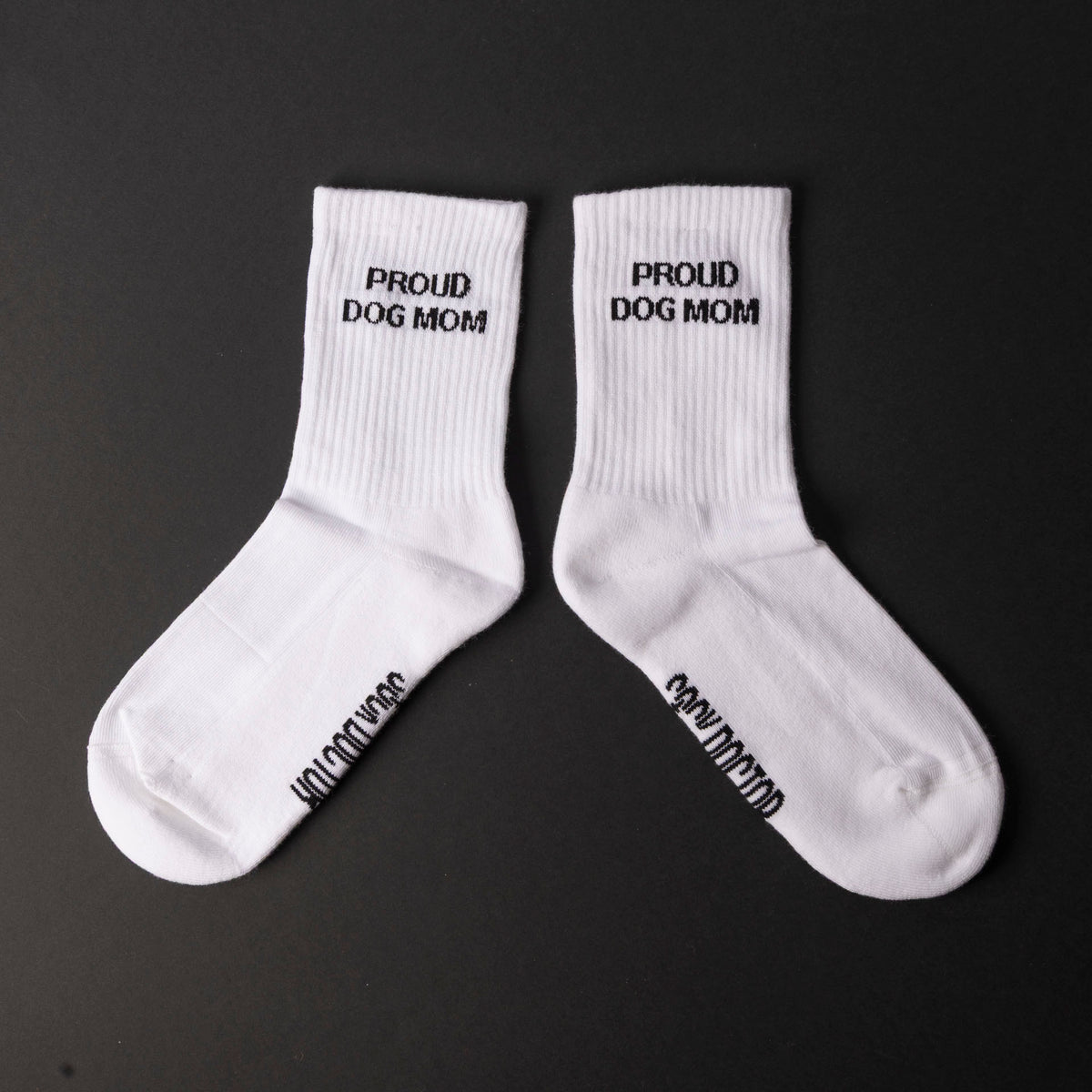 "Proud Dog Mom" Ladies' Ribbed Cotton Socks