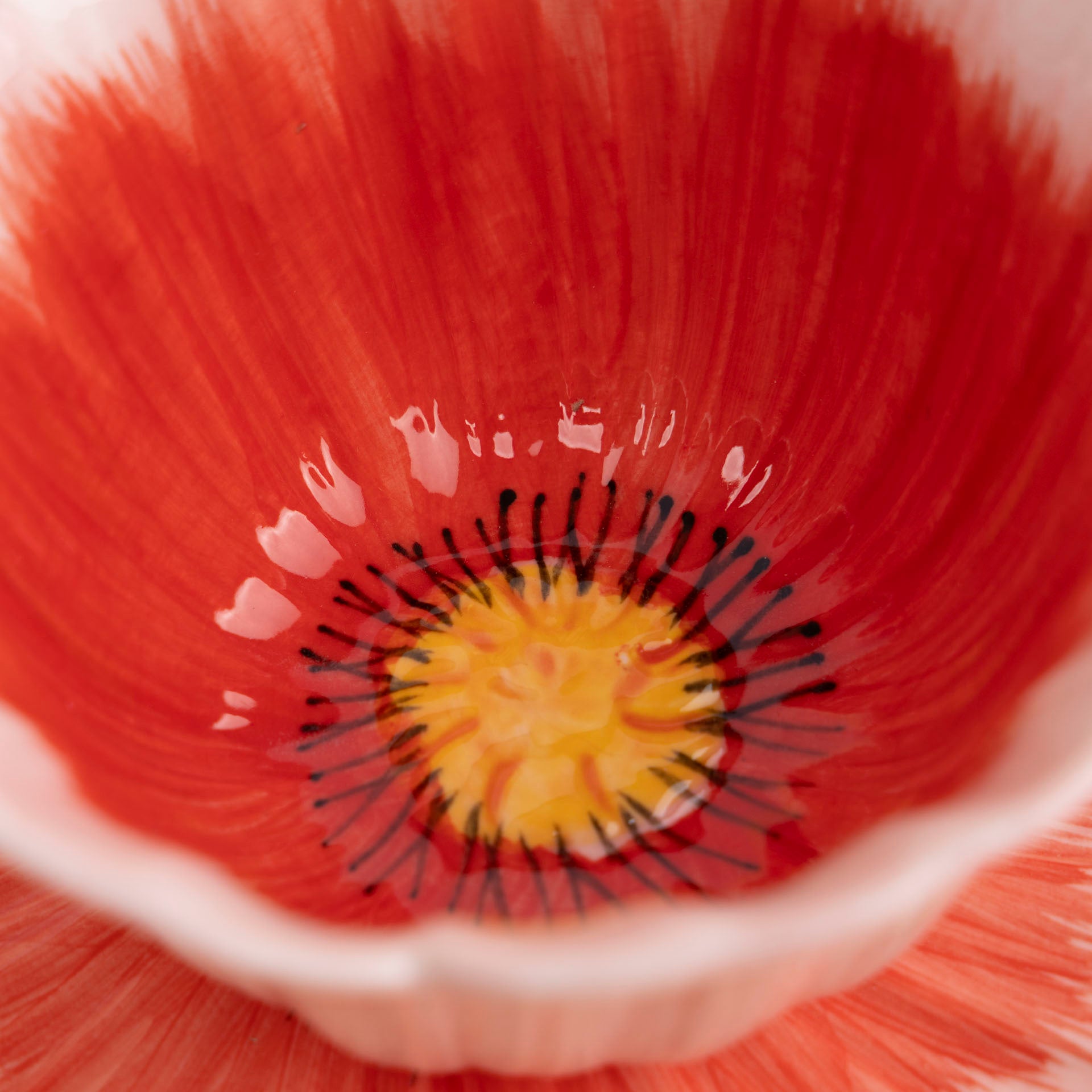Blush Poppy Bloom Ceramic Cup & Saucer