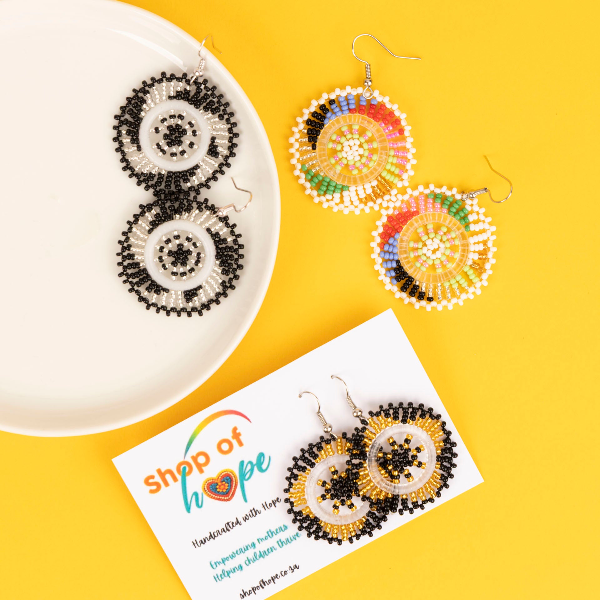 Beaded Hoop Earrings by Project Hope (assorted styles)