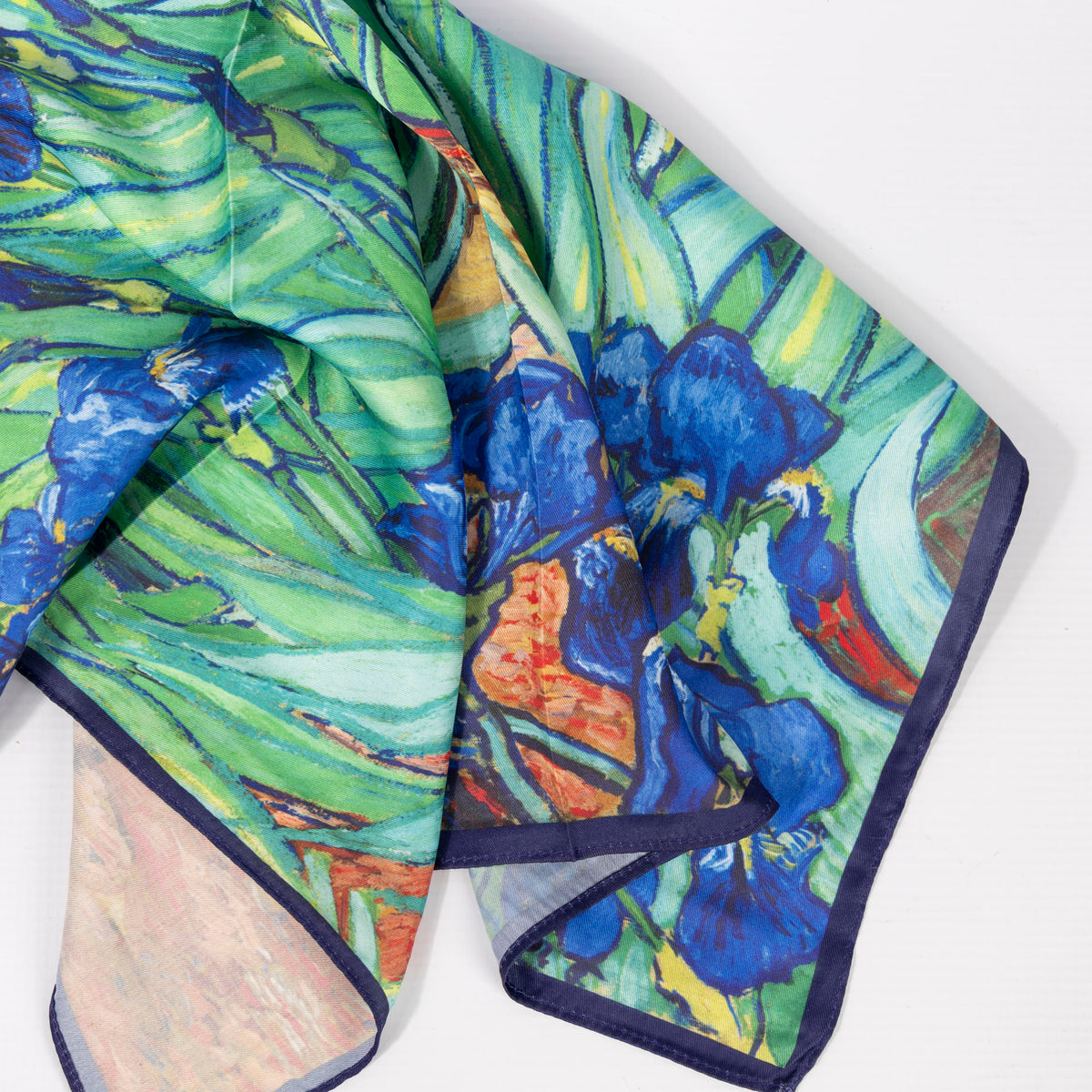 Van Gogh's "Irises" Silky Polyester Scarf