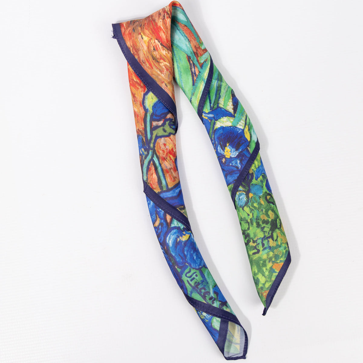 Van Gogh's "Irises" Silky Polyester Scarf