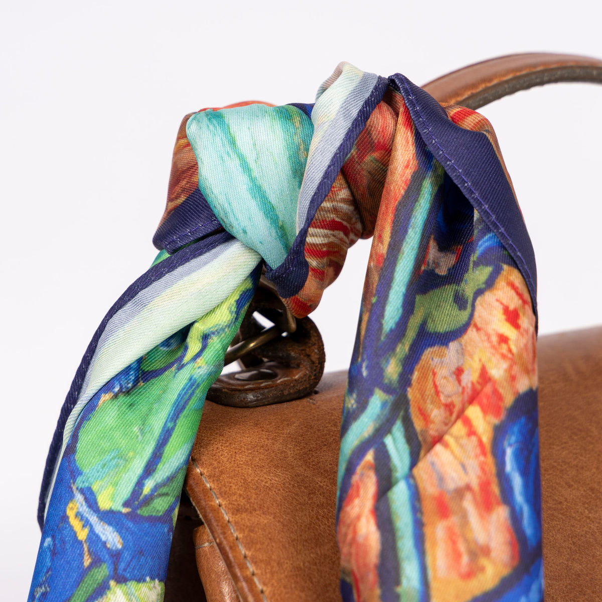 Van Gogh's "Irises" Silky Polyester Scarf