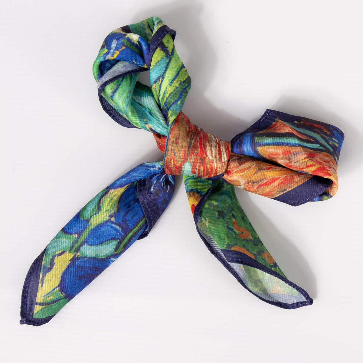 Van Gogh's "Irises" Silky Polyester Scarf