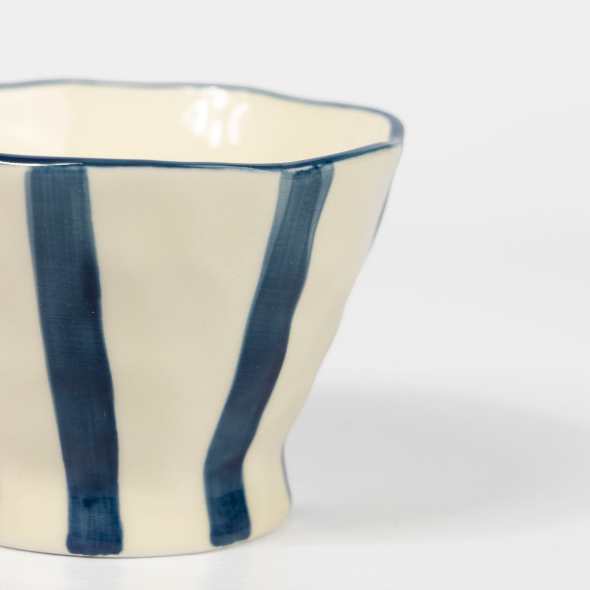 Wonky Striped Teacup (blue coastal or blush pink)