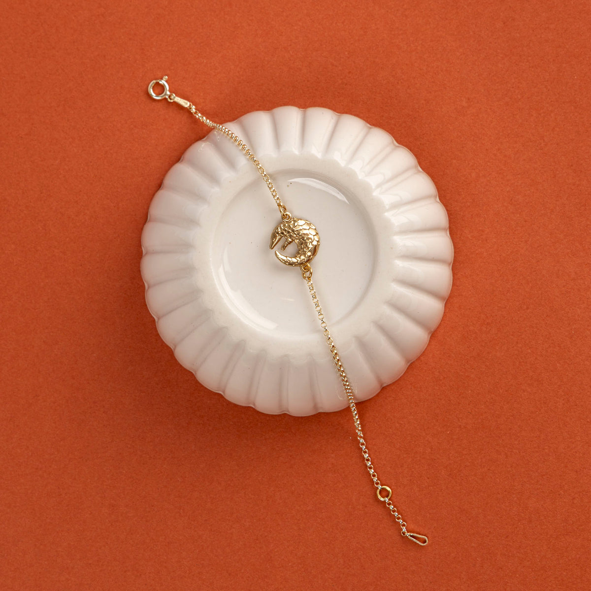Pangolin Bracelet (Sterling Silver or Gold-Dipped)