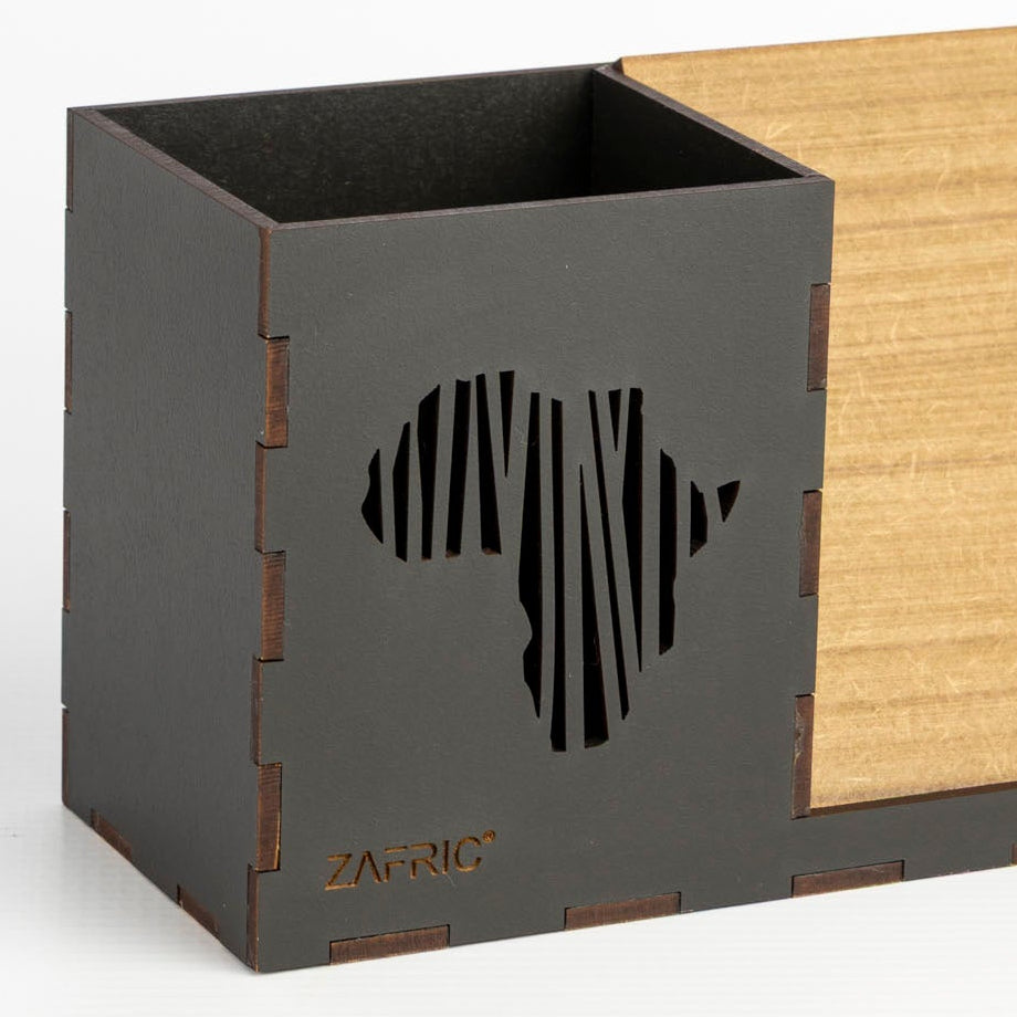 Africa Two-Tone Wooden Desk Oragniser