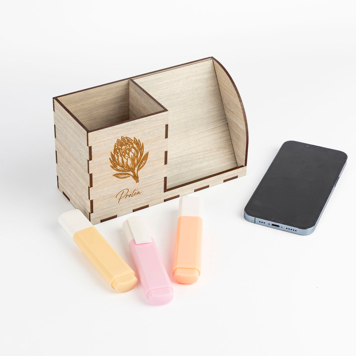 Protea Wooden Desk Organiser