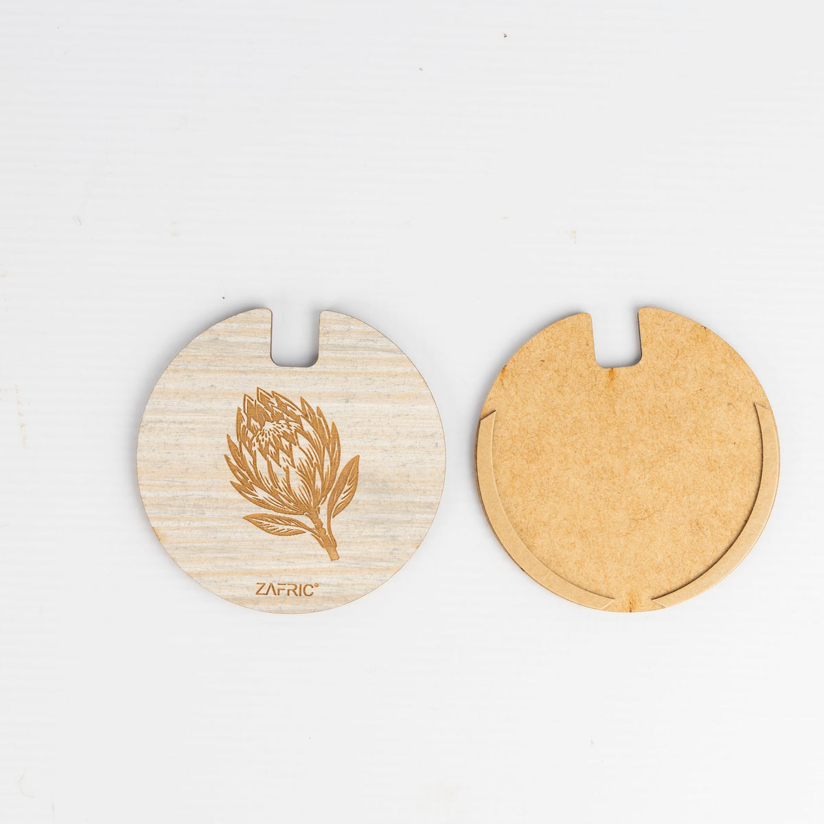 Wooden Protea Car Licence Disc Holder (assorted colours)