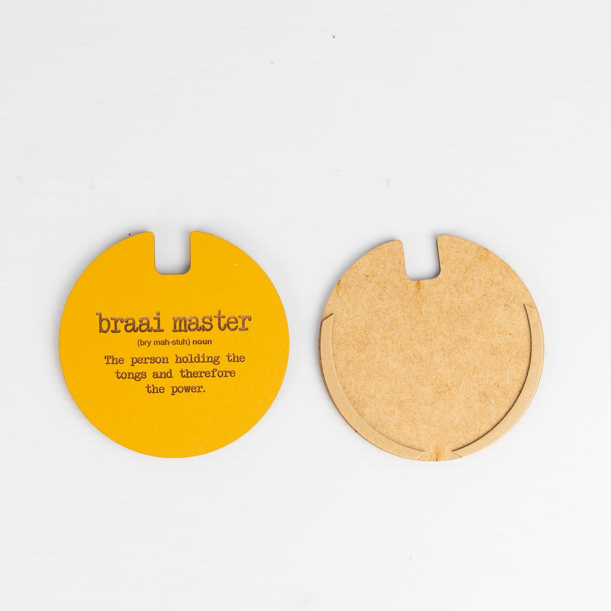 Wooden "Braai Master" Car Licence Disc Holder