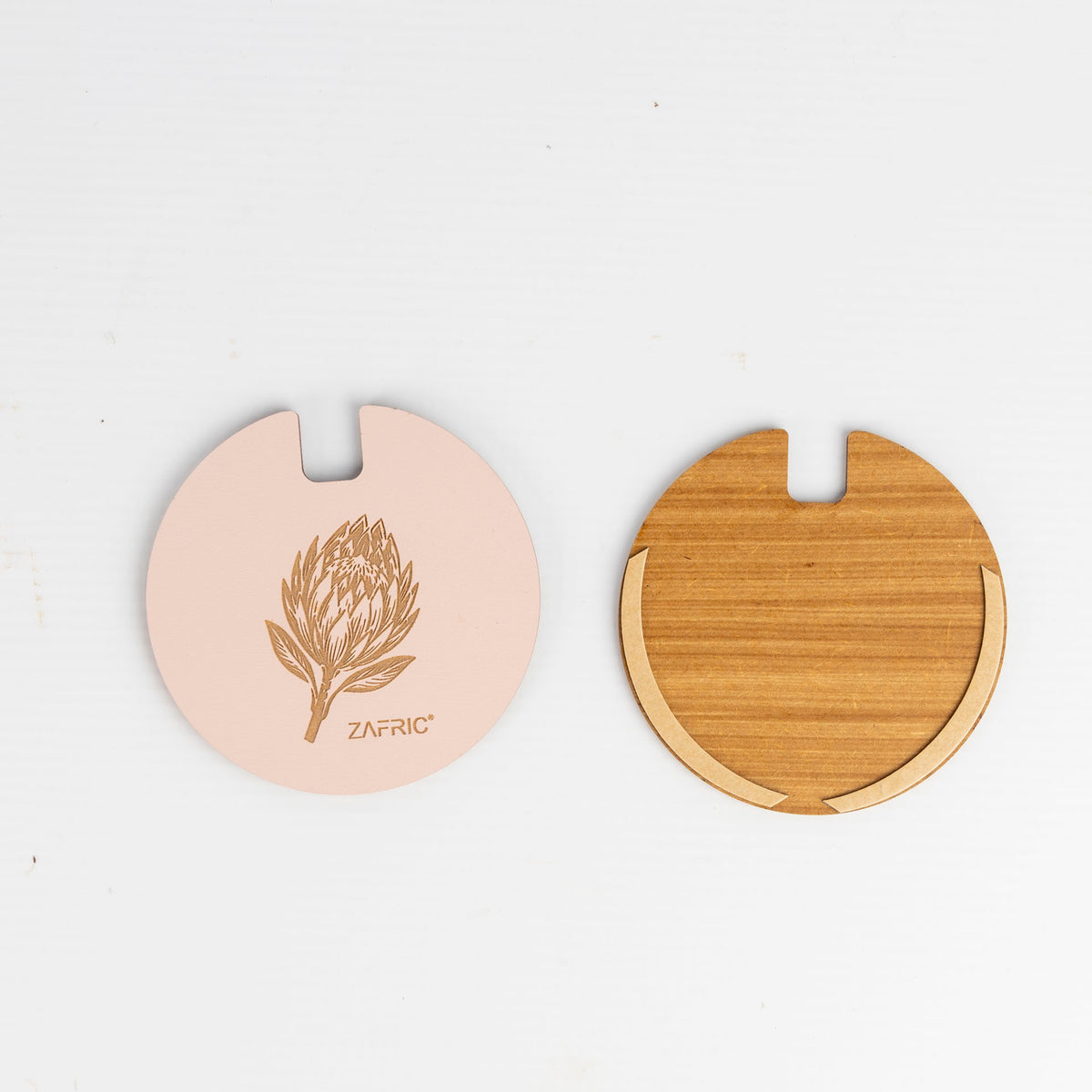 Wooden Protea Car Licence Disc Holder (assorted colours)