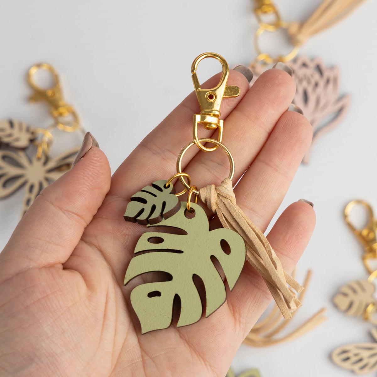 Back to Nature Wooden Handbag Charms (assorted styles)