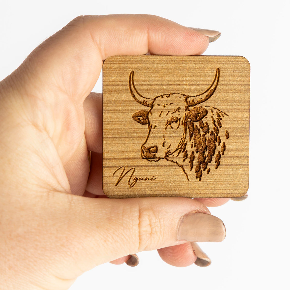 Wooden Nguni Magnets (Set of 6, assorted designs)