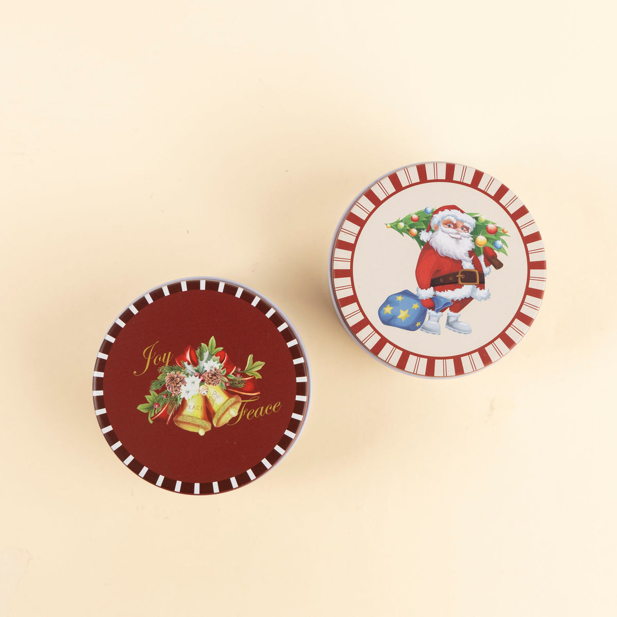 Mini Round Christmas Storage Tins (assorted styles)