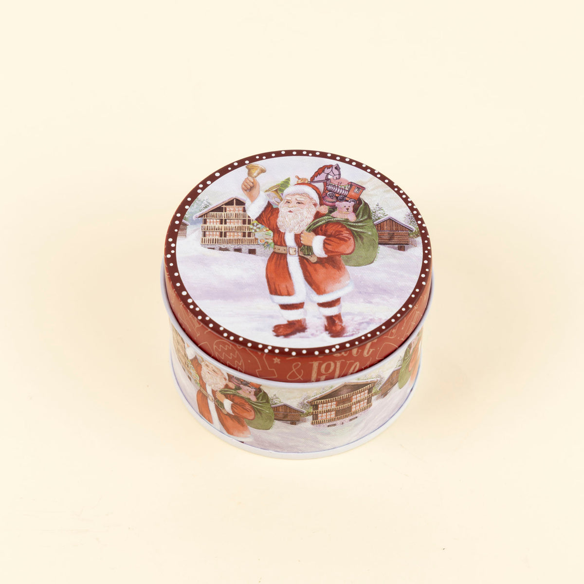 Mini Round Christmas Storage Tins (assorted styles)
