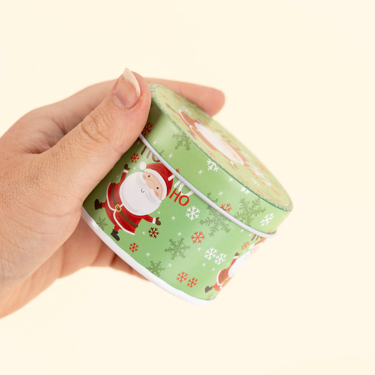 Mini Round Christmas Storage Tins (assorted styles)