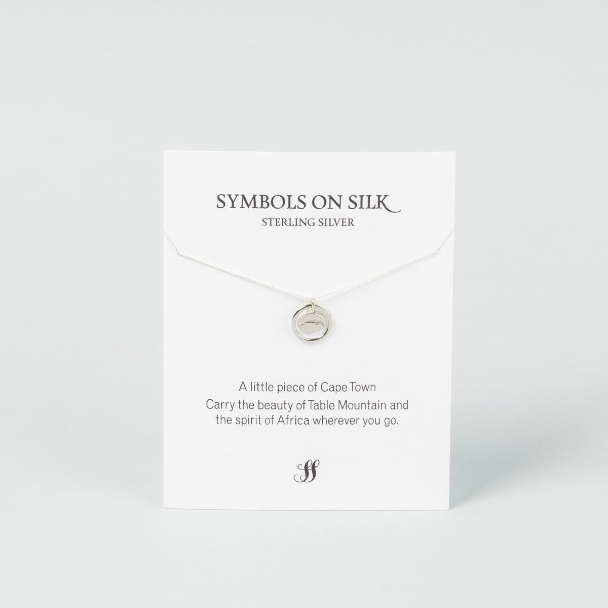 Sterling Silver Table Mountain Necklace (Sterling Silver or Gold-Dipped)