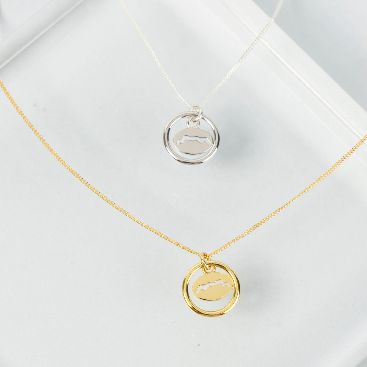 Sterling Silver Table Mountain Necklace (Sterling Silver or Gold-Dipped)
