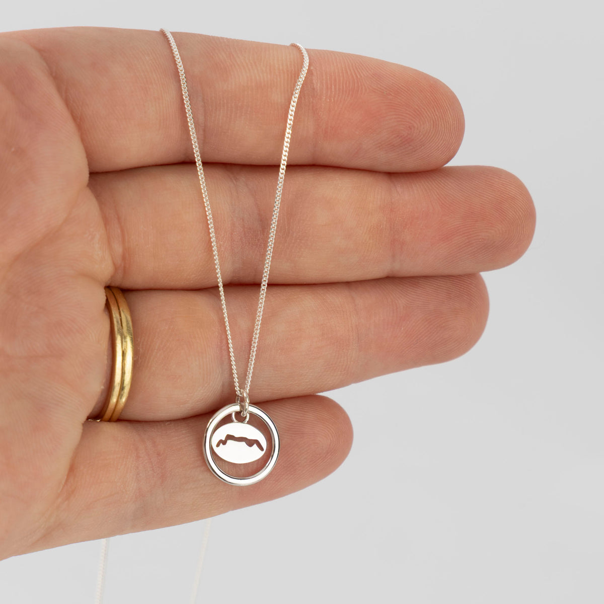 Sterling Silver Table Mountain Necklace (Sterling Silver or Gold-Dipped)