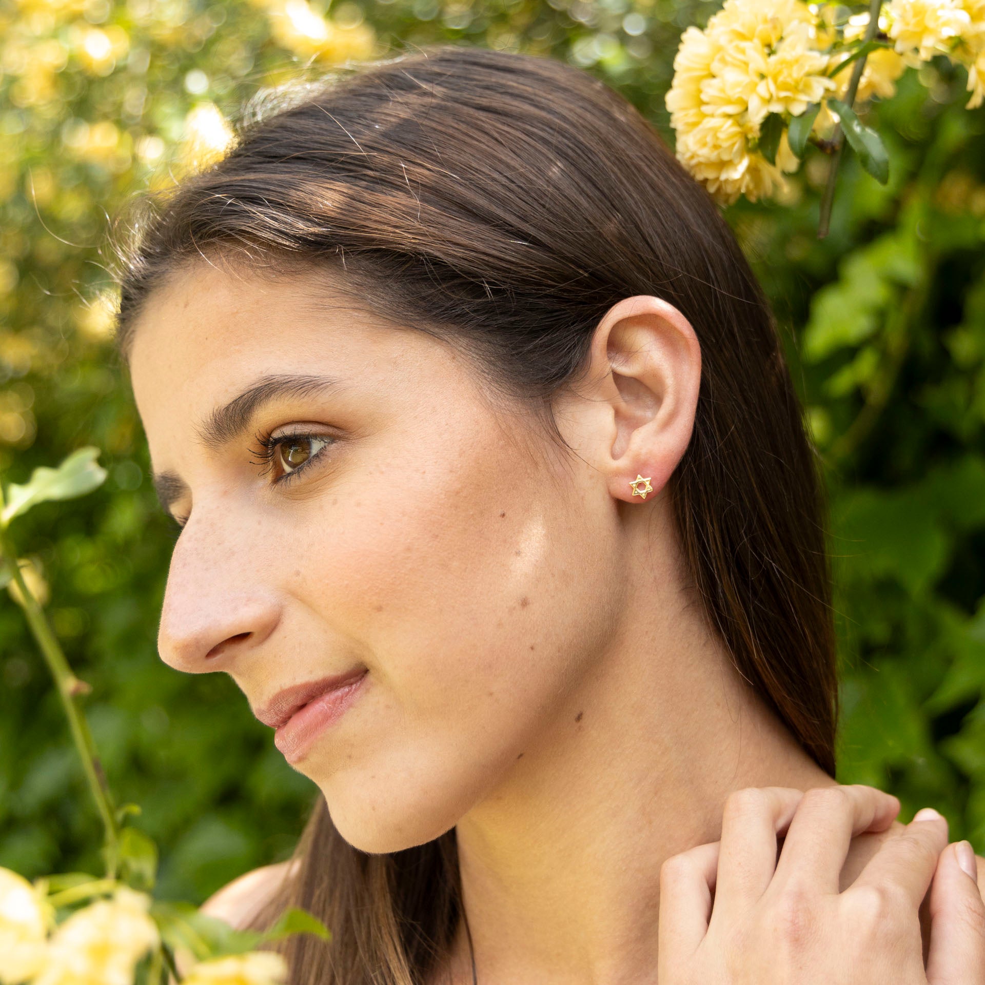 Star of David Stud Earrings (Sterling Silver / Gold-Dipped)