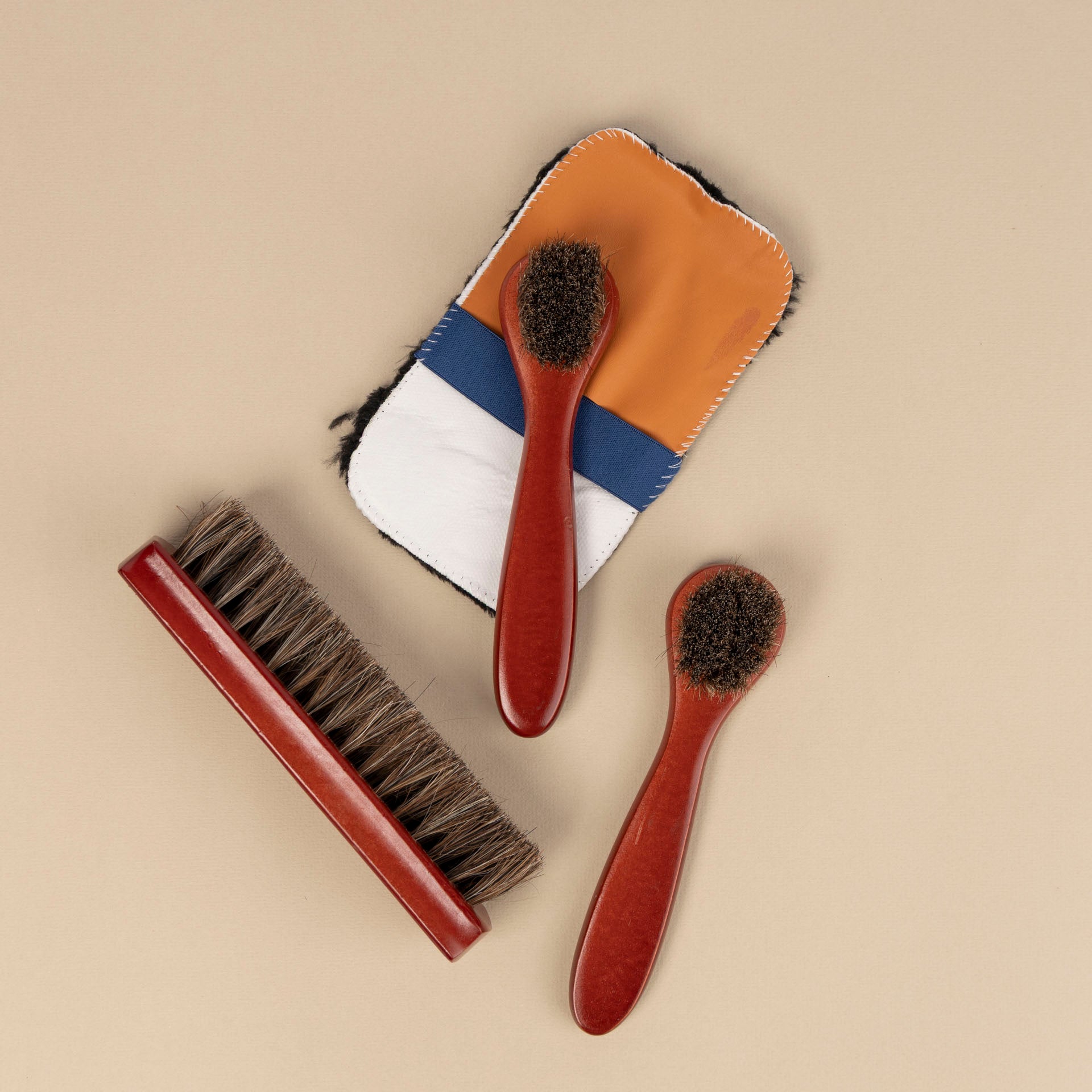 Horse Hair Shoe Brush Set