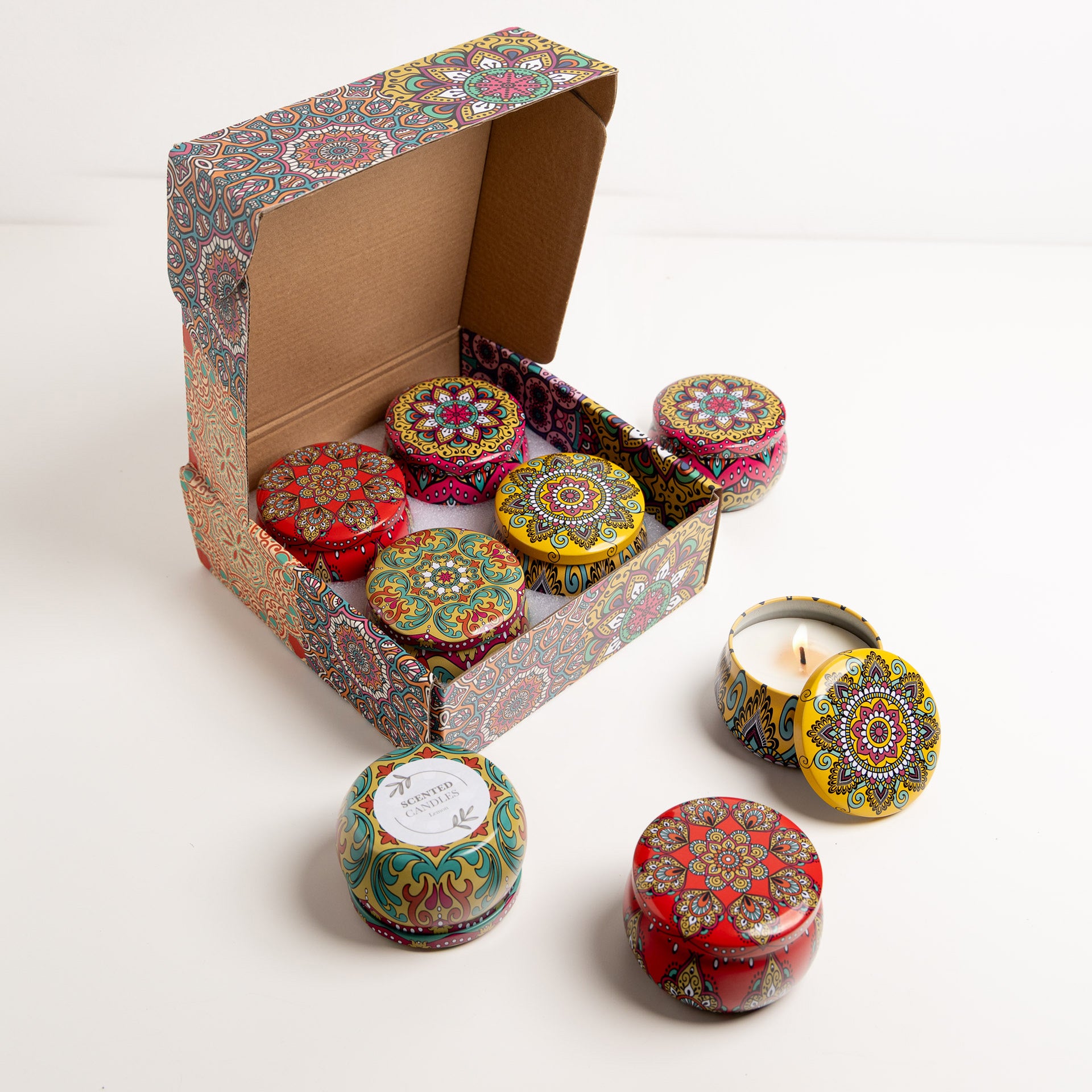 Mandala Scented Candle Gift Set