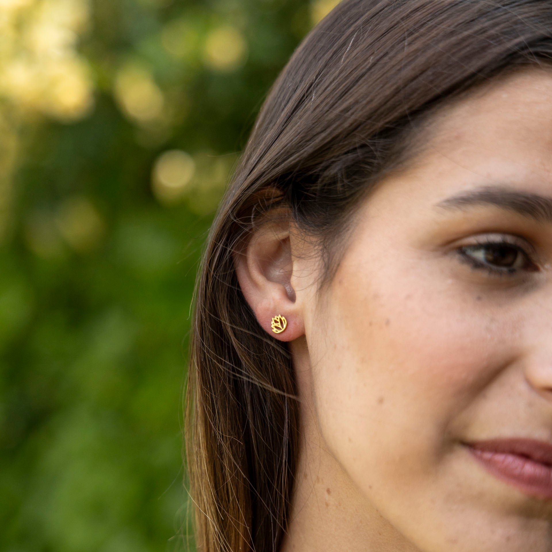 Dainty Protea Stud Earrings (Sterling Silver / Gold Dipped)