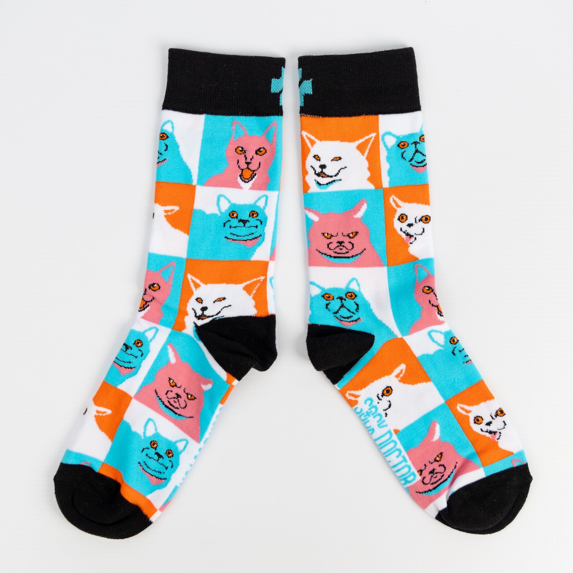 Cat Pop Art Socks