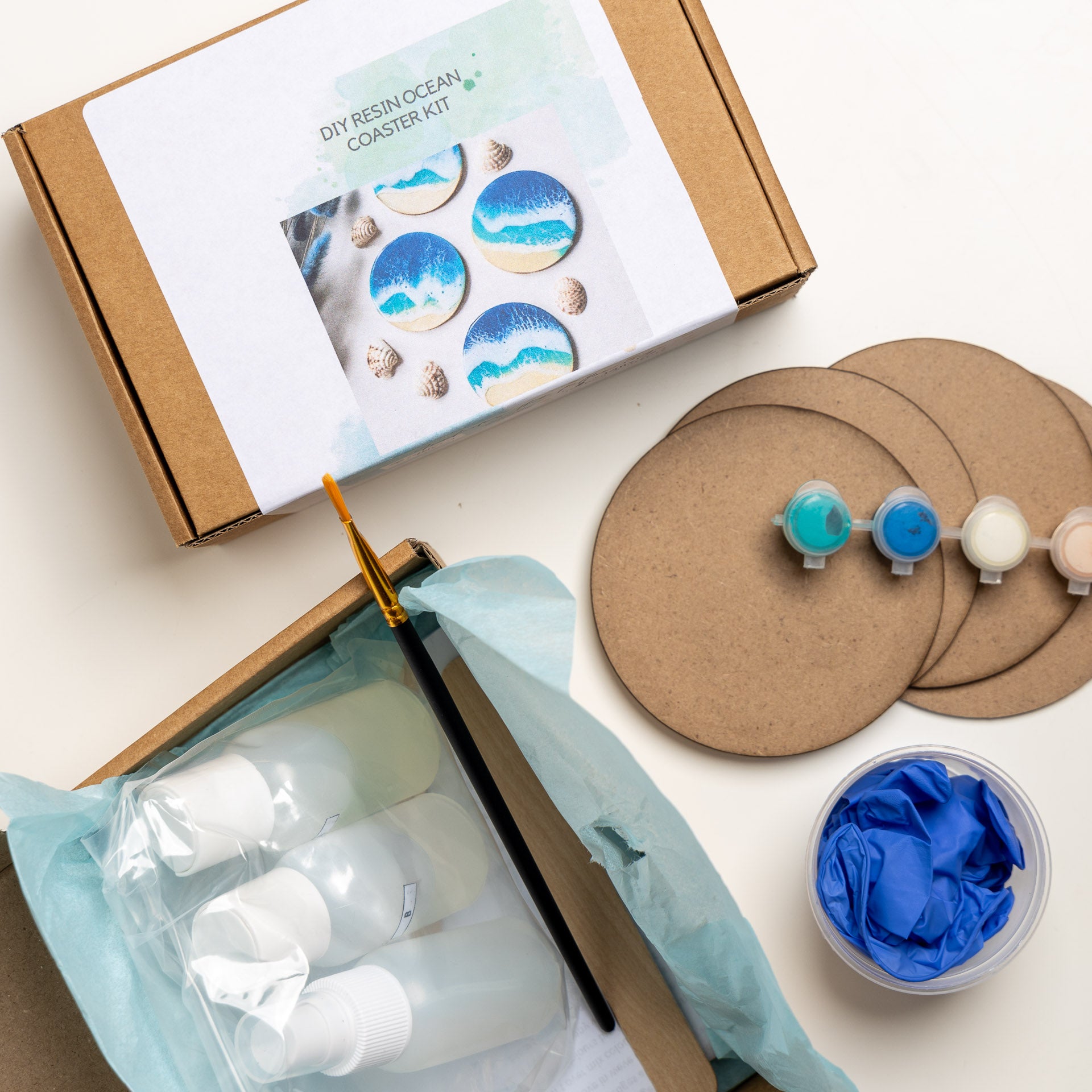 Make Your Own Beach-Inspired Resin Coasters Kit