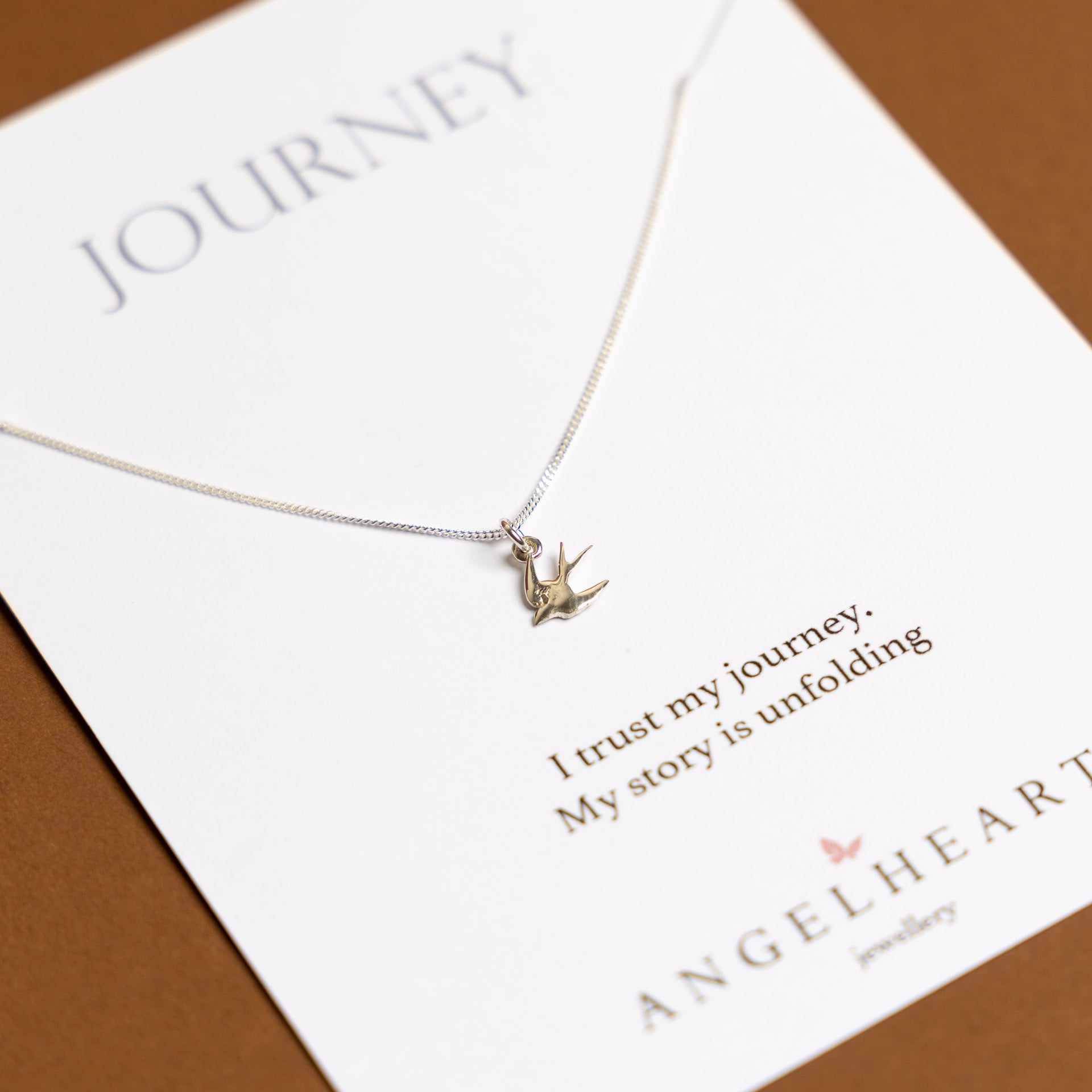 Sterling Silver Dainty Swallow Necklace