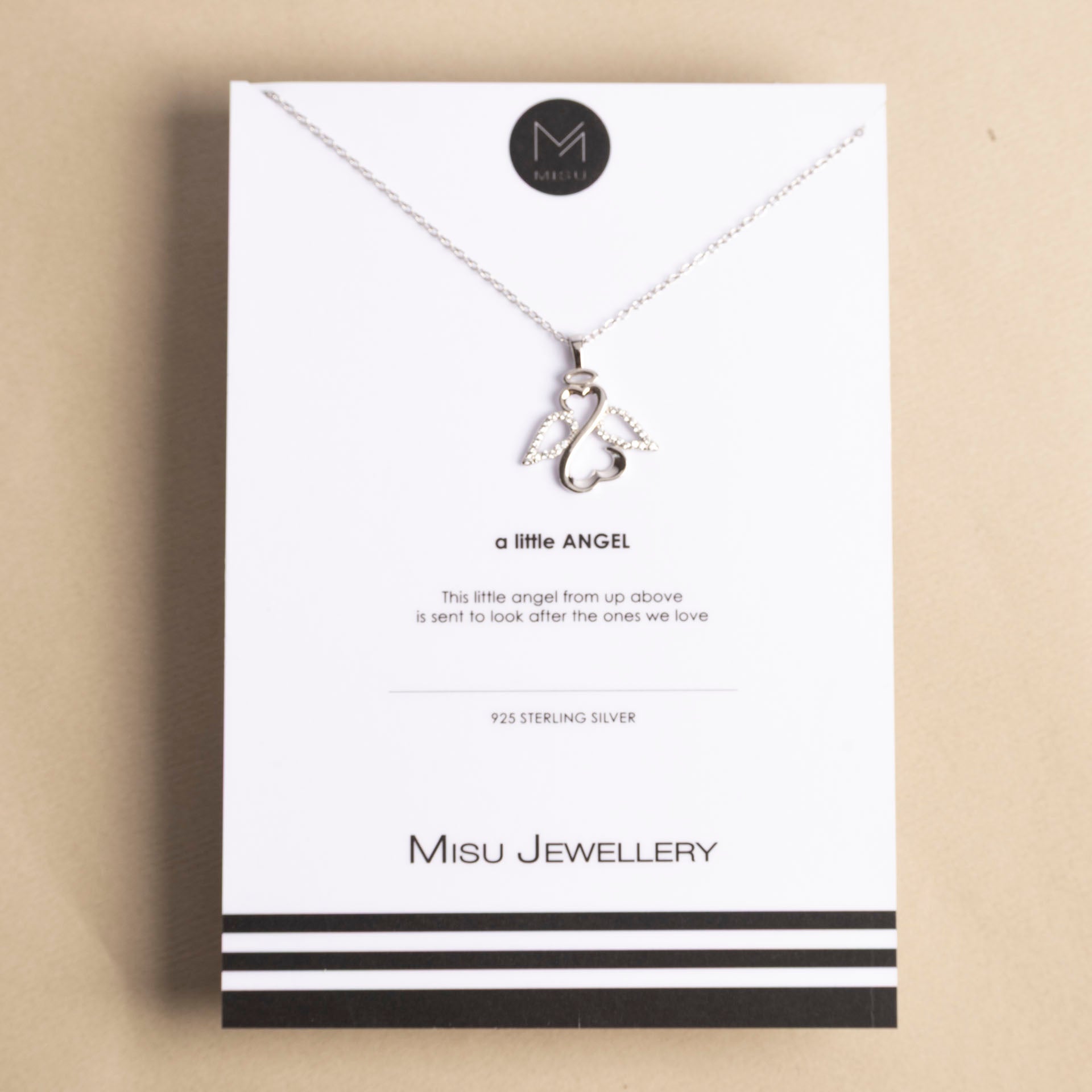 Sterling Silver Guardian Angel Necklace